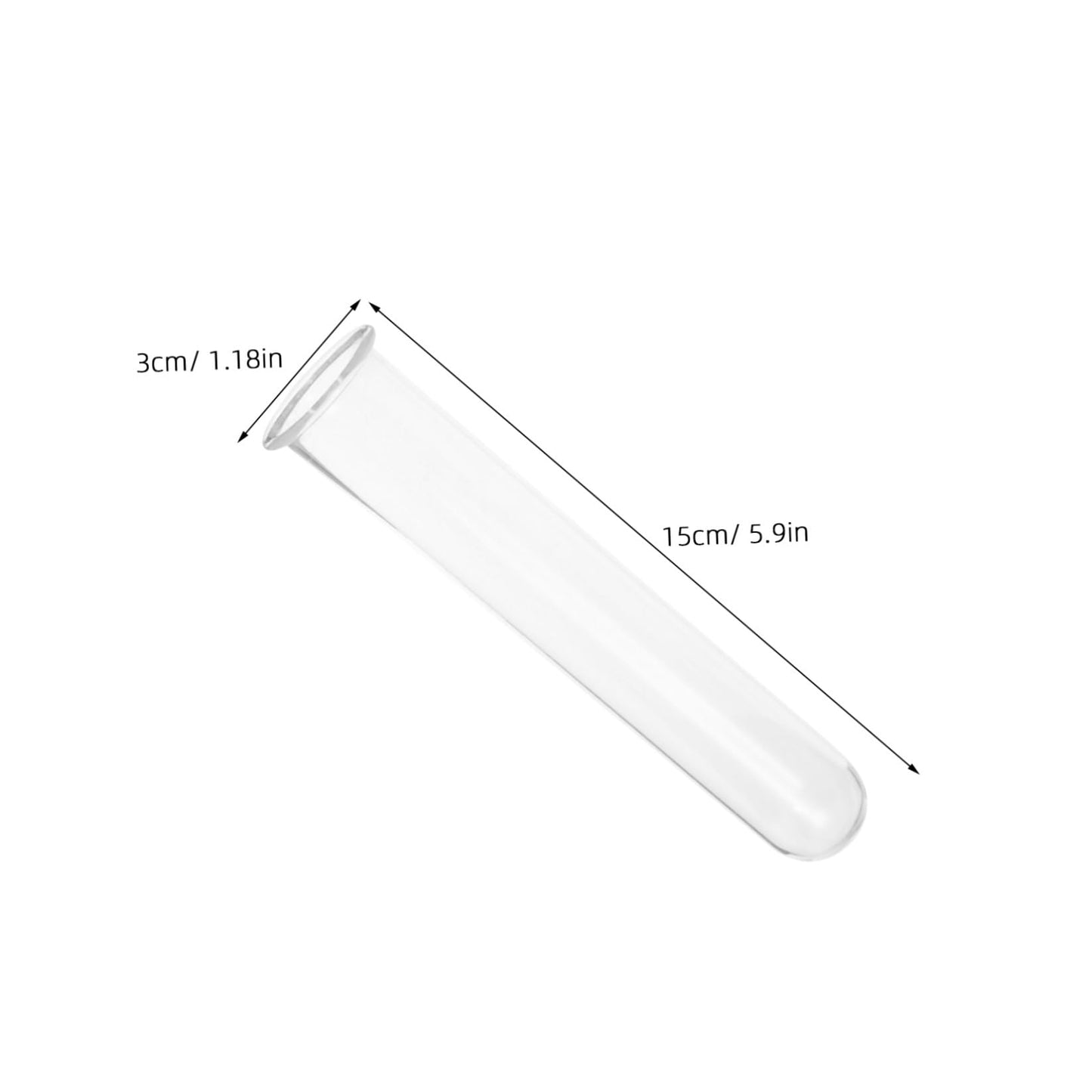 JEWEDECO 5pcs Glass Test Tubes for Plant Propagation Vase Hydroponic Floral Water Tubes Glass 2.5x3x15cm Small Terrarium Plants Home Décor