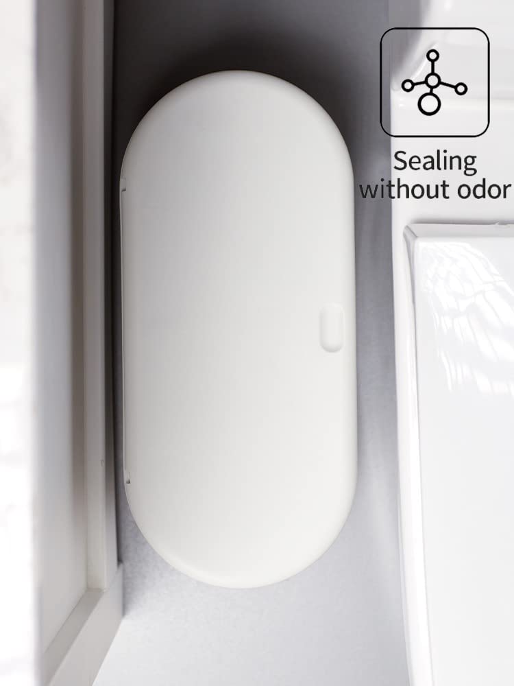 Baosia Black Slim Rectangular Plastic Trash Can with Press Type Lid,12 Liter / 3.2 Gallon Narrow Trash Bin with Pop-up Lid for Toilet,Bedroom,Bathroom,Office,Kitchen,Powder Room