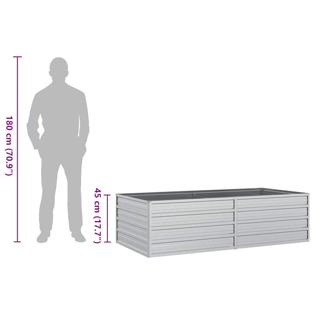 Garden Raised Bed Silver Galvanized Steel Large Garden Raised Bed, Gardening, Pots & Planters, 316884