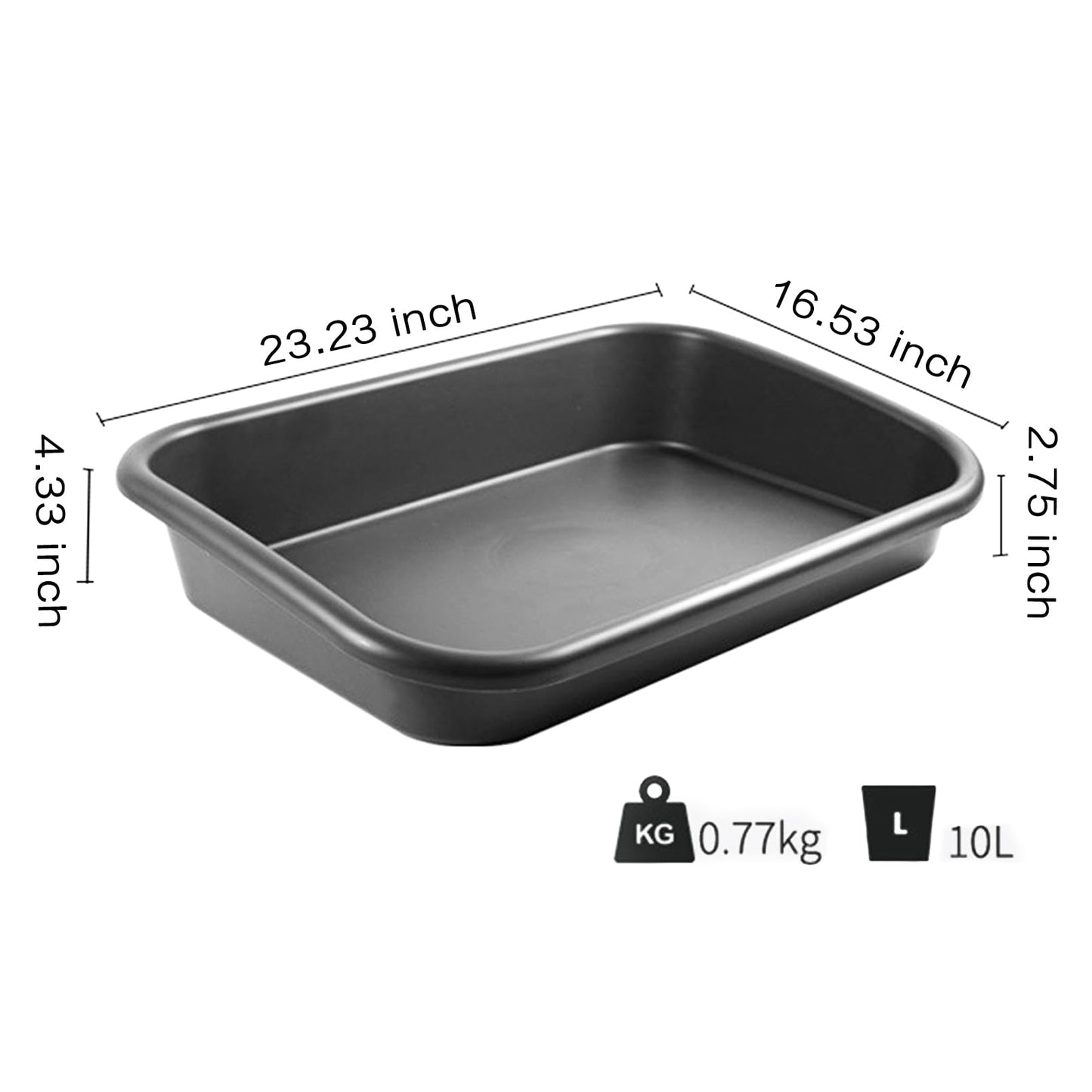 Luwint Garden Tidy Potting Tray, Plant Reportting Tray for Indoor Transplanting Gardening Planting Accessories Large Succulent Table (Black)