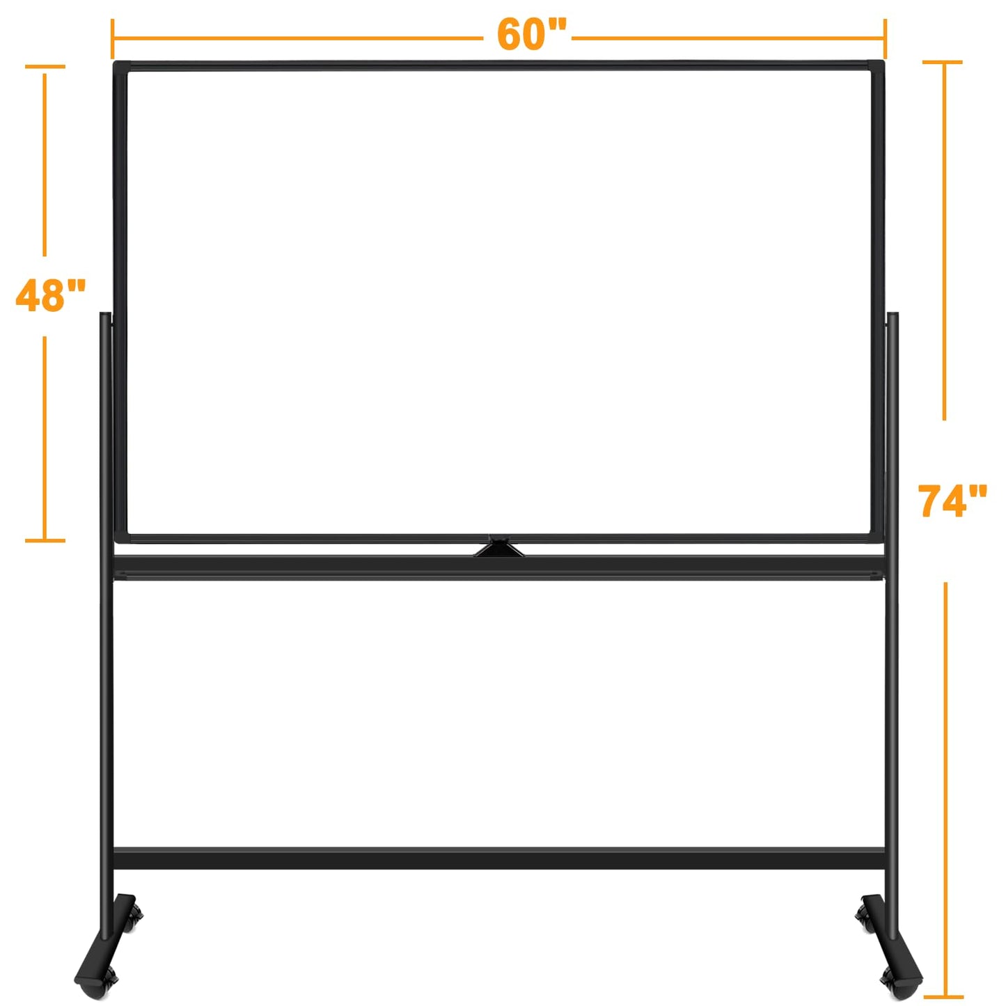 BSTPCOO Large Magnetic Dry Erase Board with Stand, Double Sided 60" x 48" Rolling Whiteboard on Wheels Portable Mobile Standing White Board for Office, School, Home