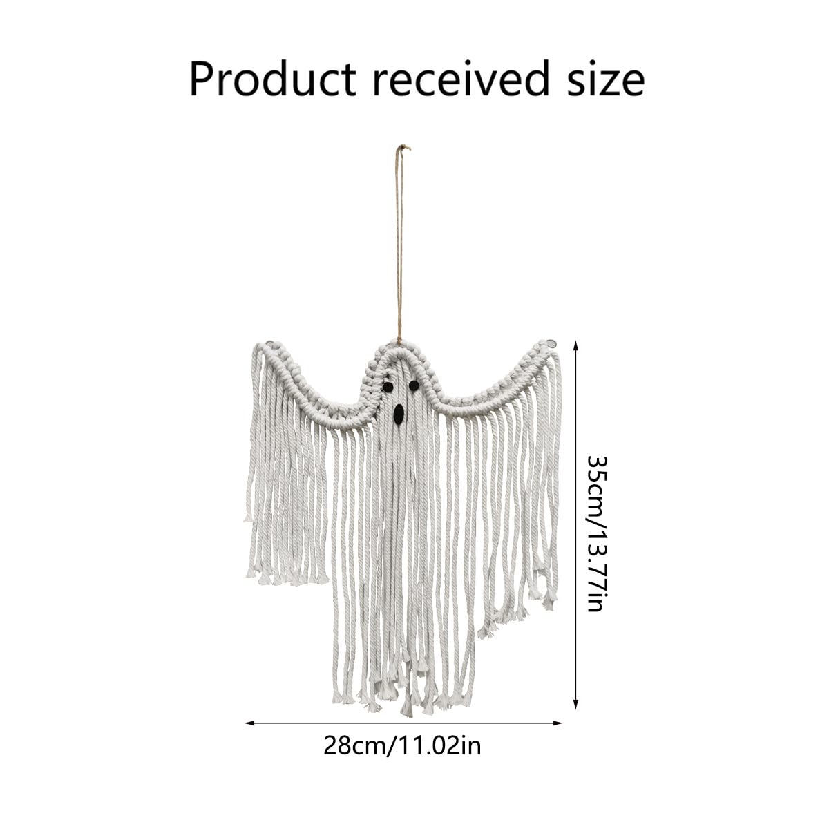 Runtoo Halloween Hanging Ghost, Cute Flying White Hanging Ghost 14" Decoration for Front Yard Patio Lawn Garden Party Holiday Decor Indoor Outdoor