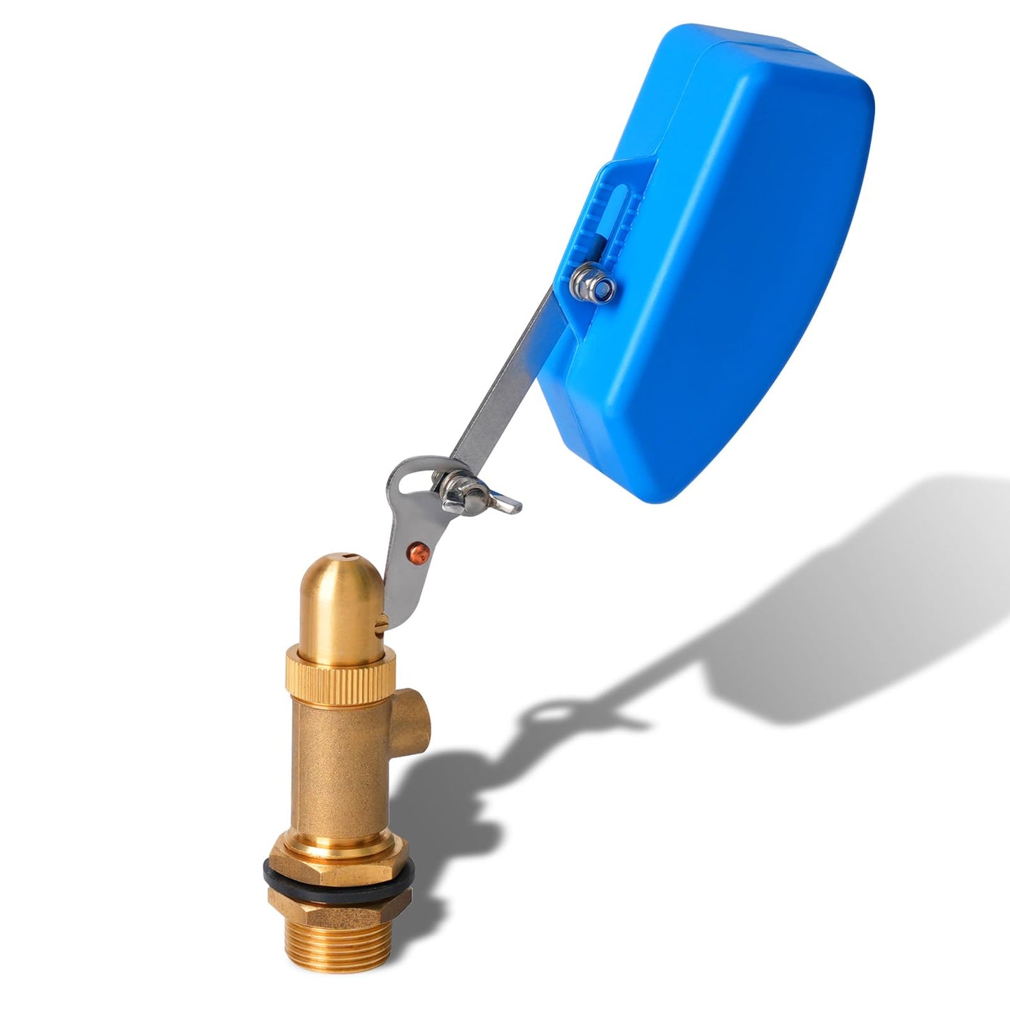 ZHEQOGZH 2 Pack Brass Float Valve 3/4 Inch, Livestock Water Tank Float Valve Switch Brass Float Ball Valve Shut Off Pool Auto Fill Valve for Automatic Waterer