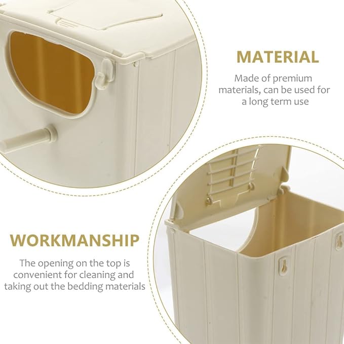 Alipis Bird Breeding Box 3-Pack Hanging Plastic Nesting Box for Parakeets Finches Indoor Outdoor Garden Bird Nesting House