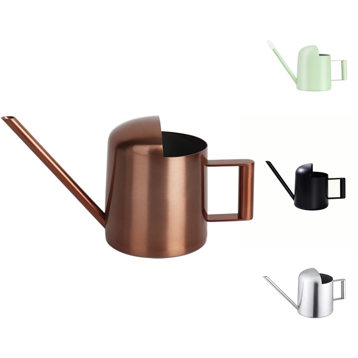 YISSSN Mini Watering Can, 10oz/300ml Stainless Steel Long Spout Small Watering Can for Indoor Plants Succulents, Herbs (Bronze)