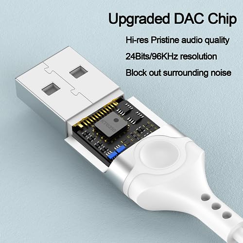 DUKABEL USB in-Ear Headphones, USB PC Earbuds with Noise Cancellation for PC/PS4/PS5, Computer Gaming Earphone Headset with in-line MICR for Live Conference, Broadcasting, On-line Work