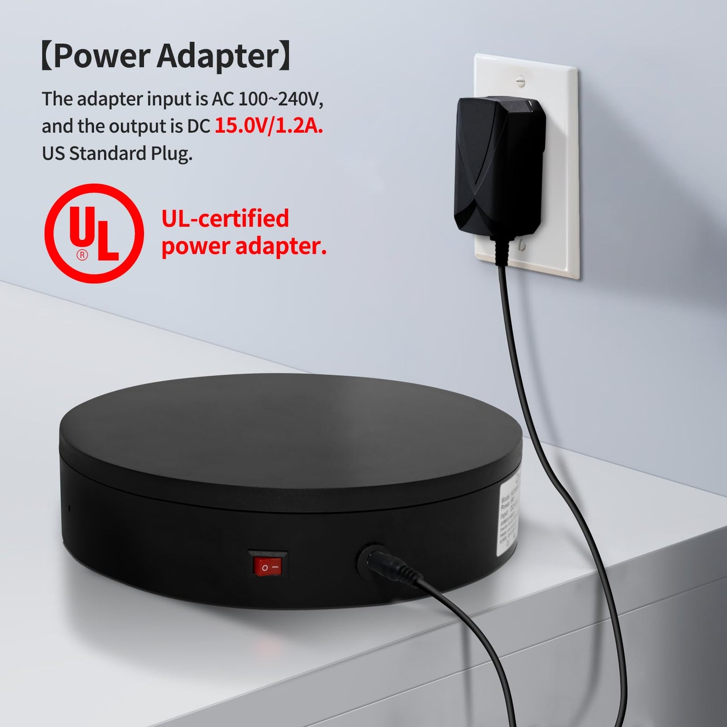 15.8In Remote Motorized Electric Turntable Rotating Display Stand Rotating Platform Photography Turntable motorized lazy susan base giratoria para for Photography,3D Scanner,(Load Range:132~400lbs)