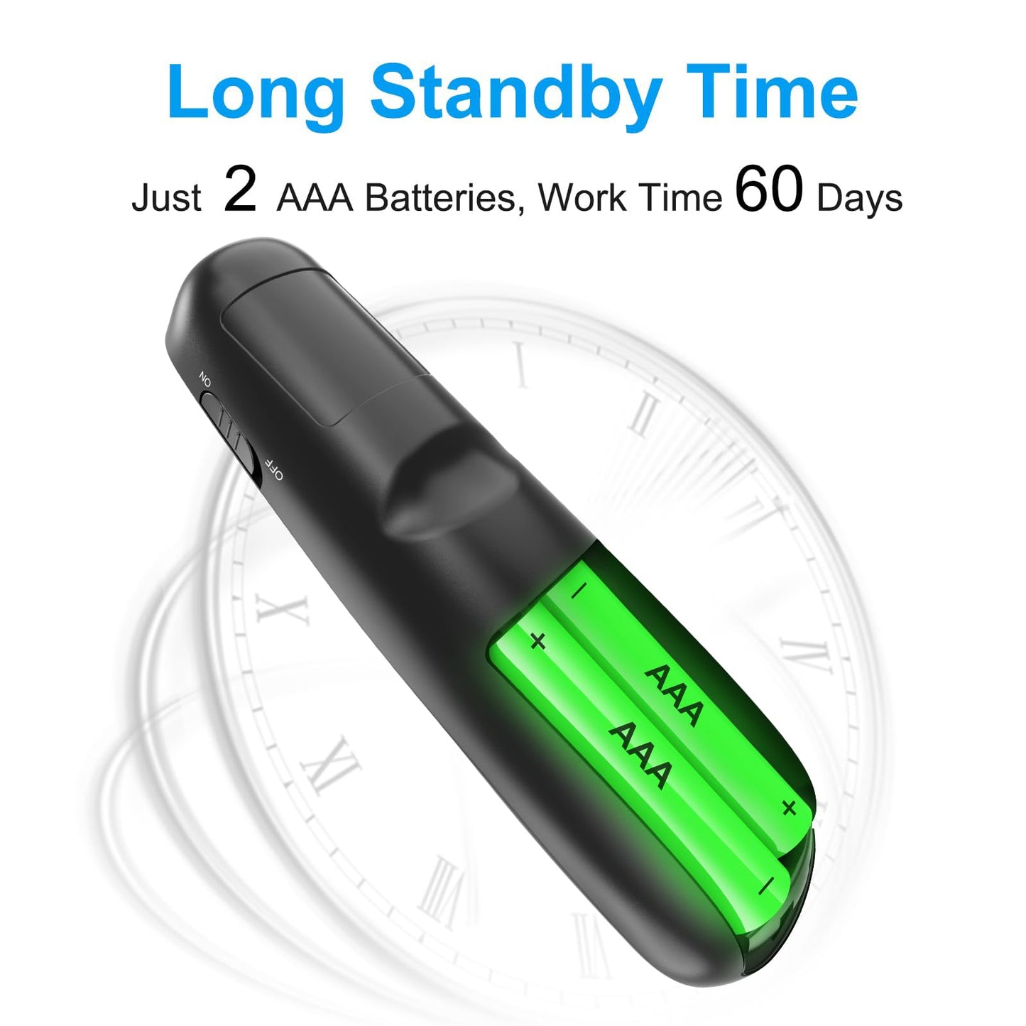 Wireless Presentation Clicker PowerPoint Presenter Remote : USB Type C Clicker with Red Laser Pointer Long Range PPT Control -Power Point Google Slide Advancer for Mac Laptop PC Computer Keynote