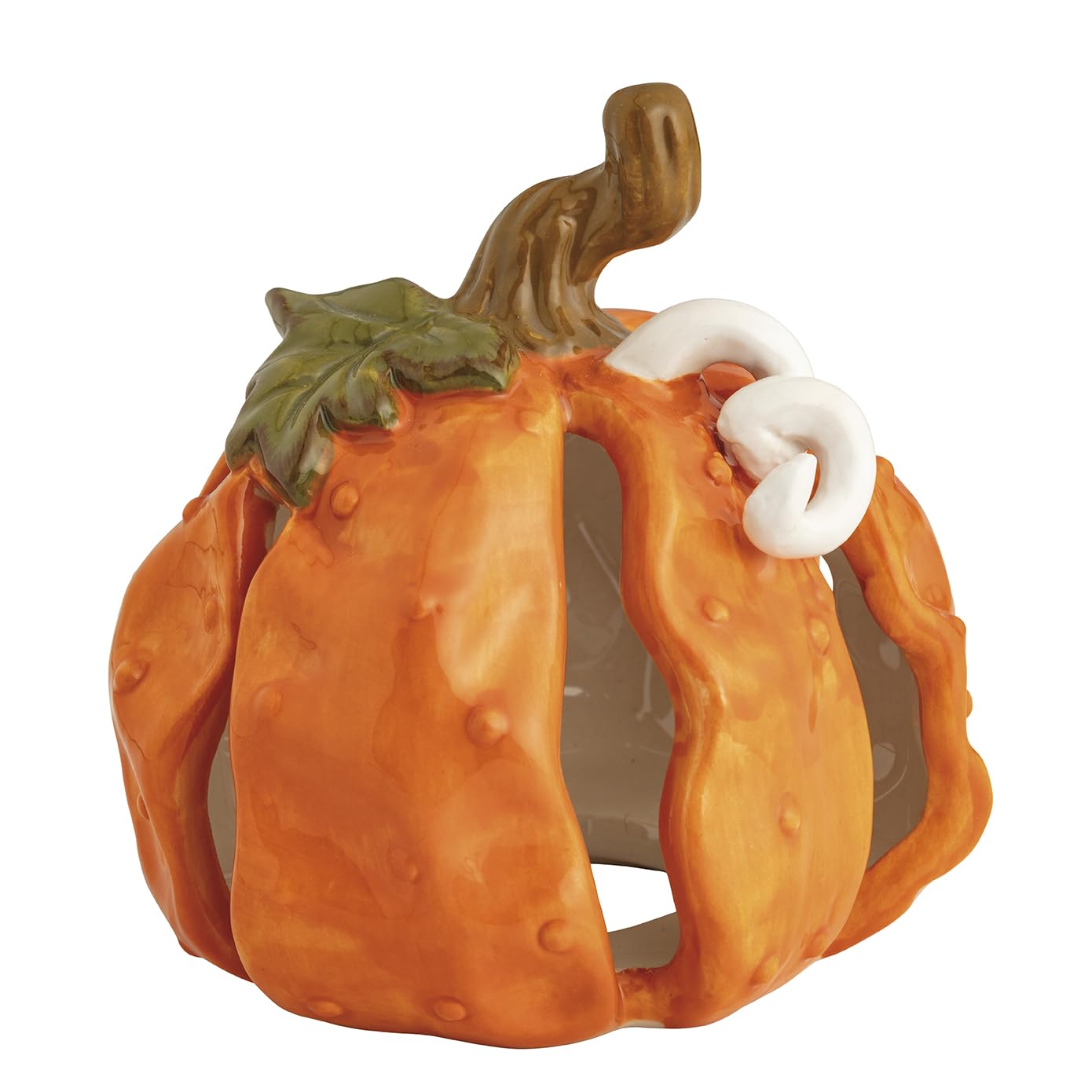 Mud Pie Thanksgiving Small Stoneware Pumpkin Sitter