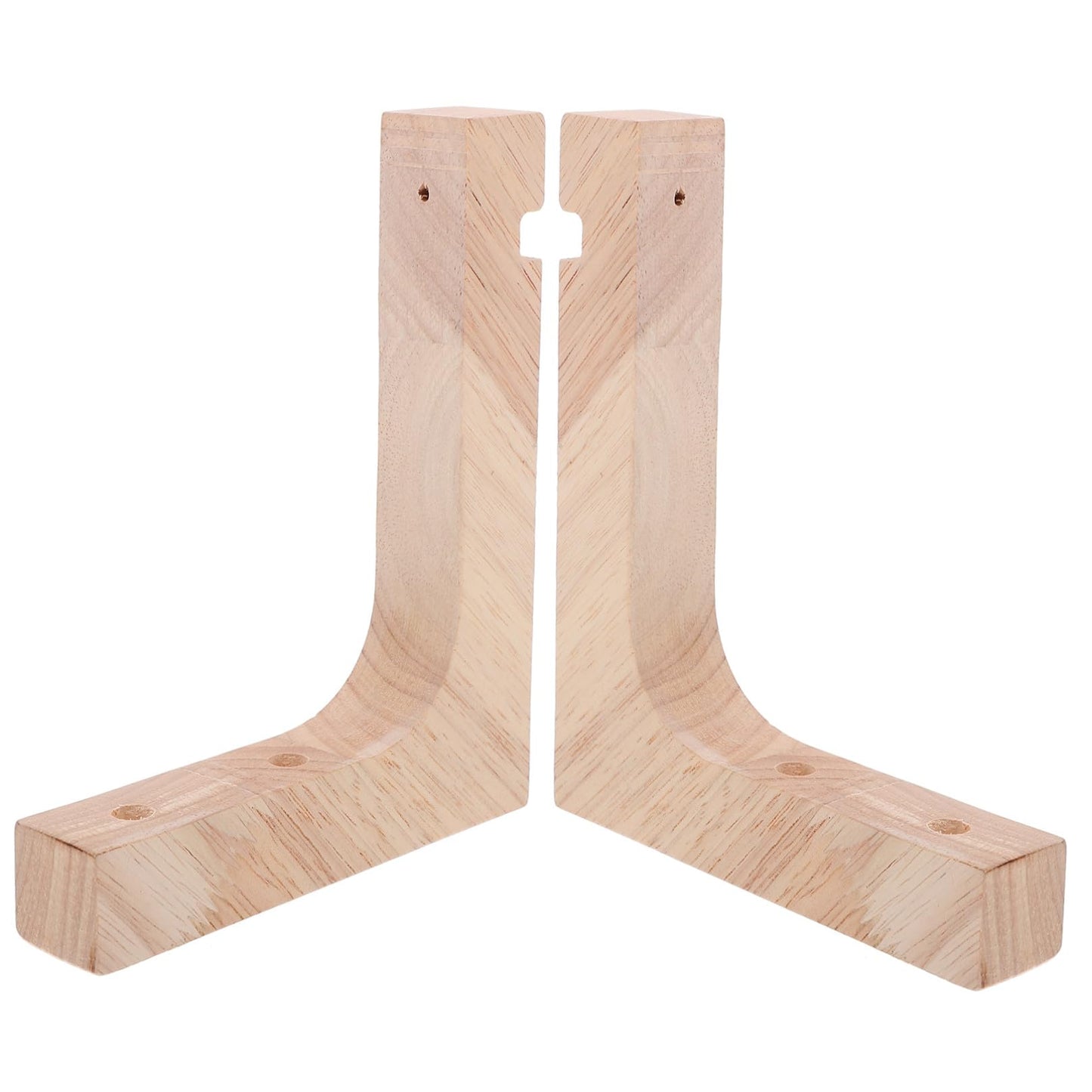 IMIKEYA Wooden Plant Hanging Hooks 2pcs Heavy-Duty Wall Plant Hanger Brackets for Indoor and Outdoor Use Natural Wood Color
