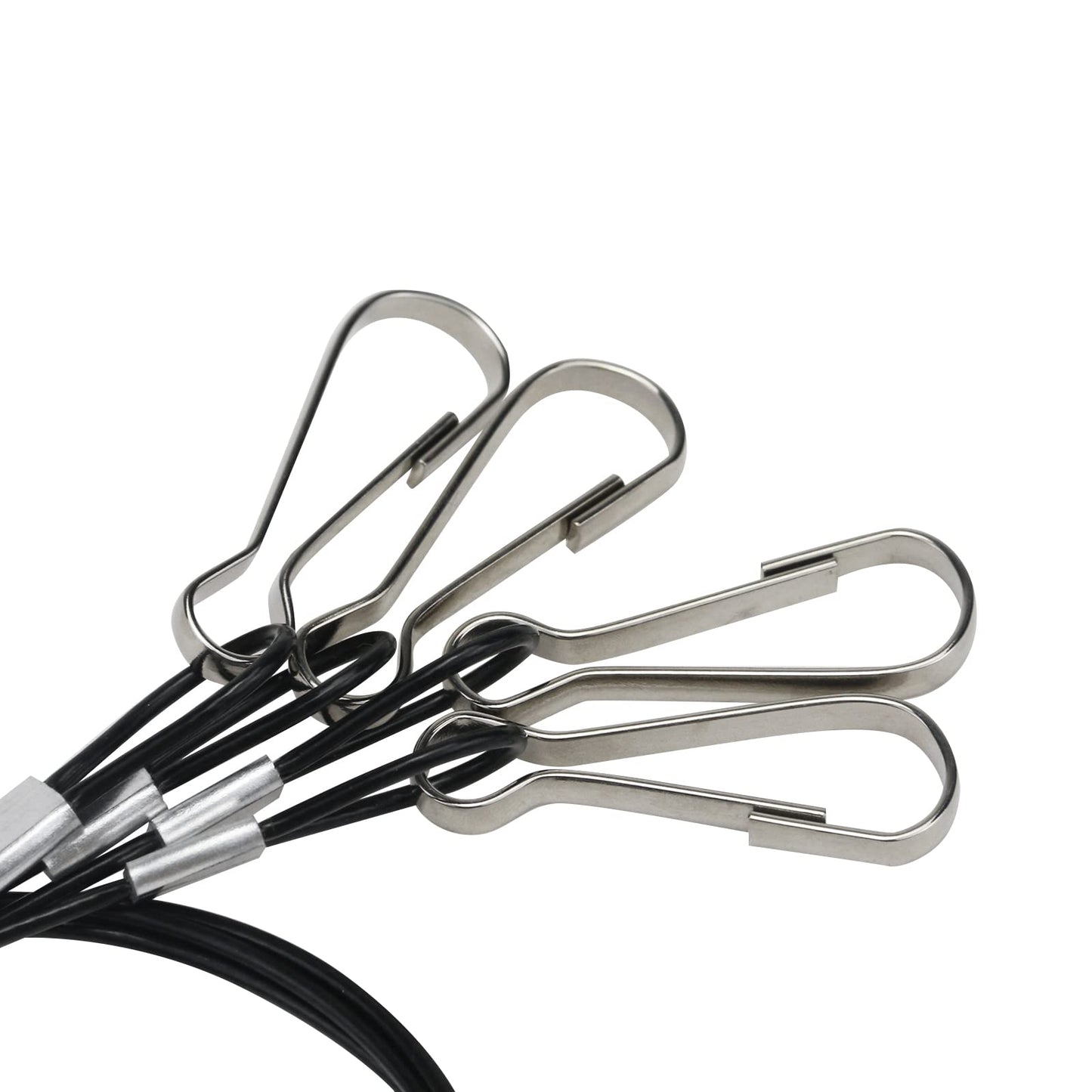 MY MIRONEY Stainless Steel Wire Rope Hanger Hanging Basket Plant Hanger Holders for Indoor and Outdoor Plants LED Grow Light Rope Hanger Pack of 6