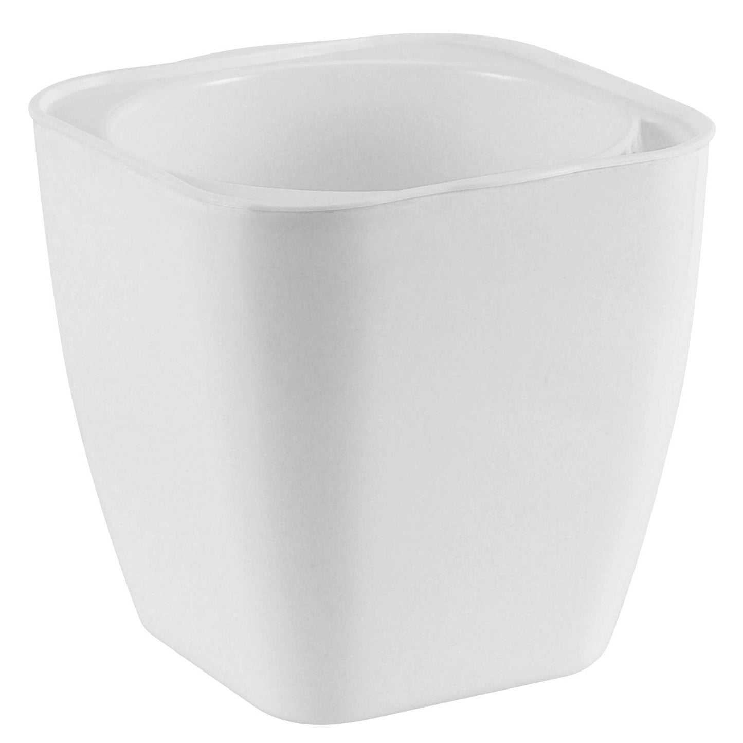 ZEONHAK 5 Inches Self Watering Planter, 10 Pack Plastic Self Watering Pots with 10 Wick Ropes, Wicking Flower Pots for Violets, Ocean Spider Plant, Orchid, Plants, Flowers, White