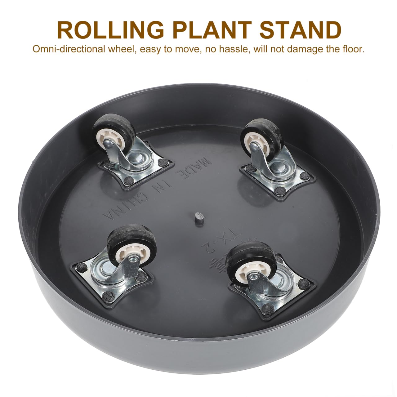 SEWOART Heavy Duty Plant Dolly with Wheels Rolling Plant Stand for Easy Moving Sturdy Plastic Planter Tray for Pots Quiet -directional Design for Indoor and Outdoor Use