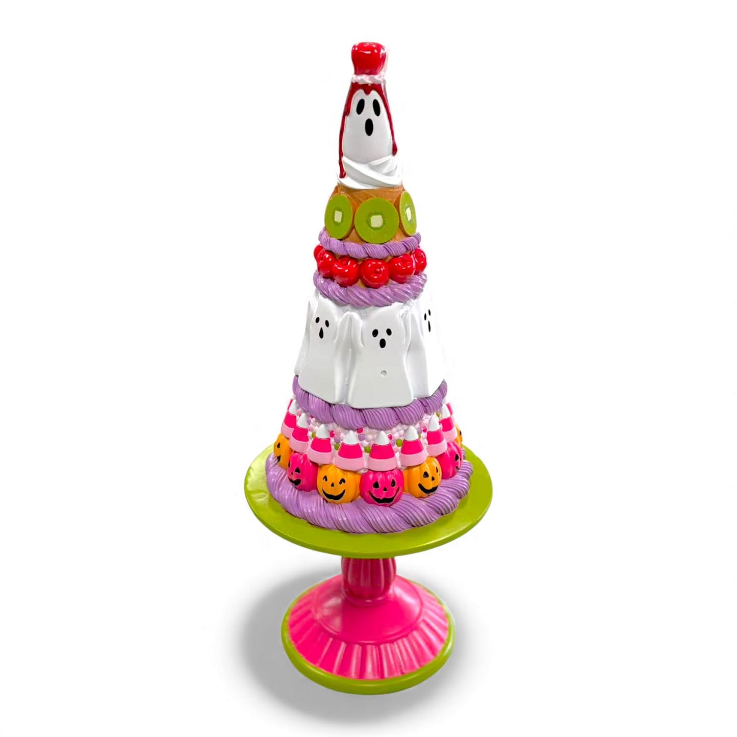 December Diamonds Summerween Treats Tower – 20 Inch Halloween Dessert Stand, Decorative Tiered Display Tray, Party Serving Centerpiece