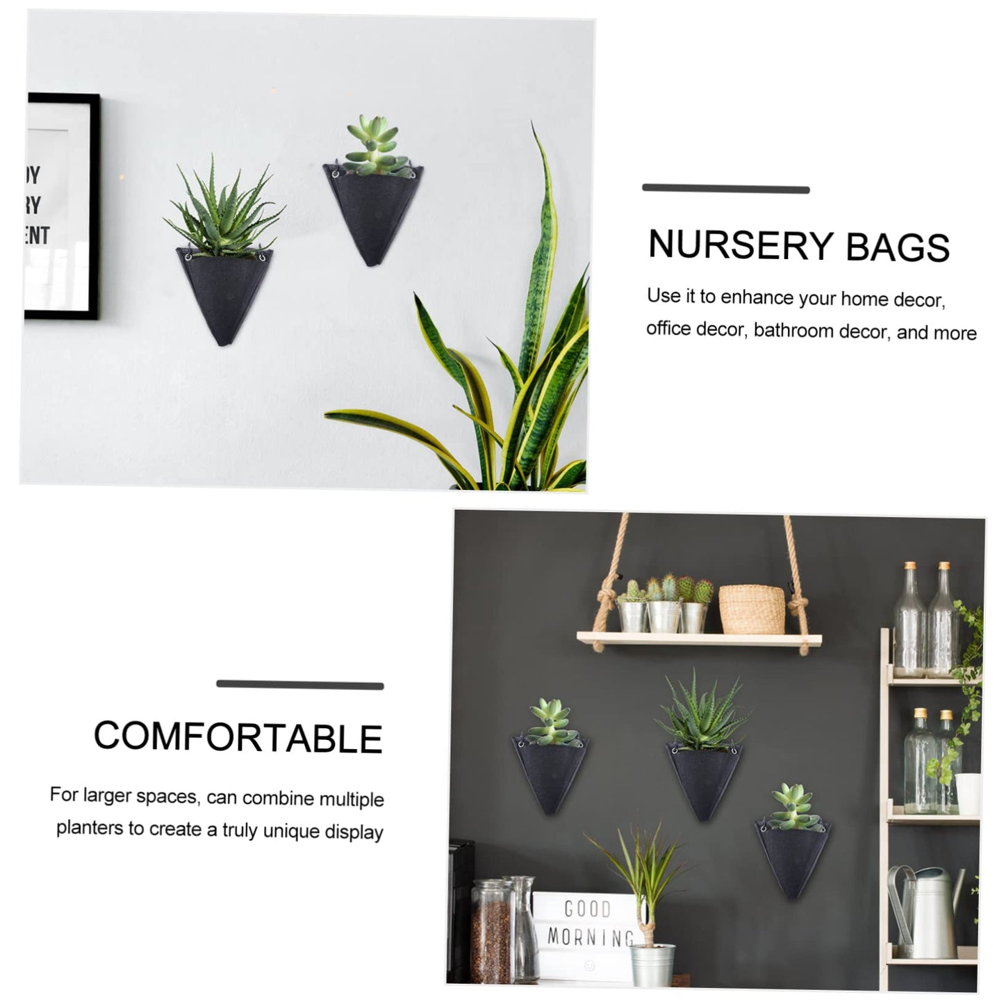 Yardenfun 2Pcs Hanging Strawberry Planter Growing Pockets Durable Plant Grow for Indoor and Outdoor Gardening for Growing Fresh Strawberries and Other Plants