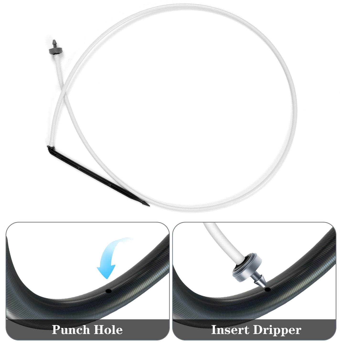 Netafim Automatic Irrigation Dripper Stake Assembly, 1 GPH, Bundle of 25 (24 Inches)