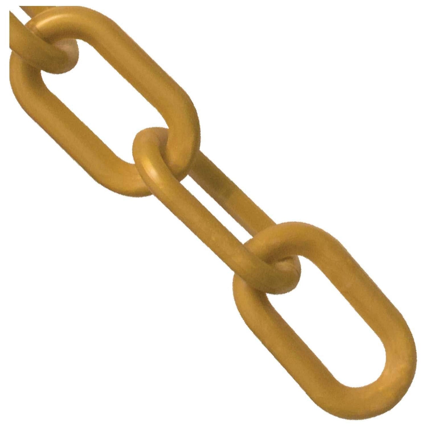 Mr. Chain Plastic Barrier Chain, Gold, 1.5-Inch Link Diameter, 25-Foot Length (30009-25)
