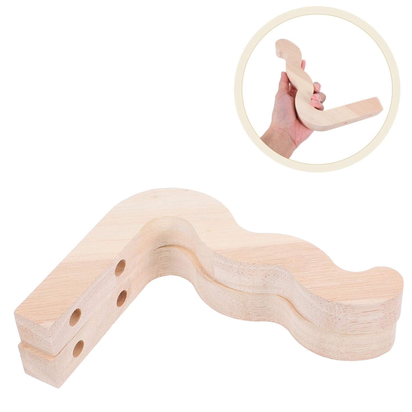 BESPORTBLE 2pcs Wooden Wall Hooks: Flower Pot Hangers Lantern Wind Chime Brackets Decorative Hooks for Garden Balcony
