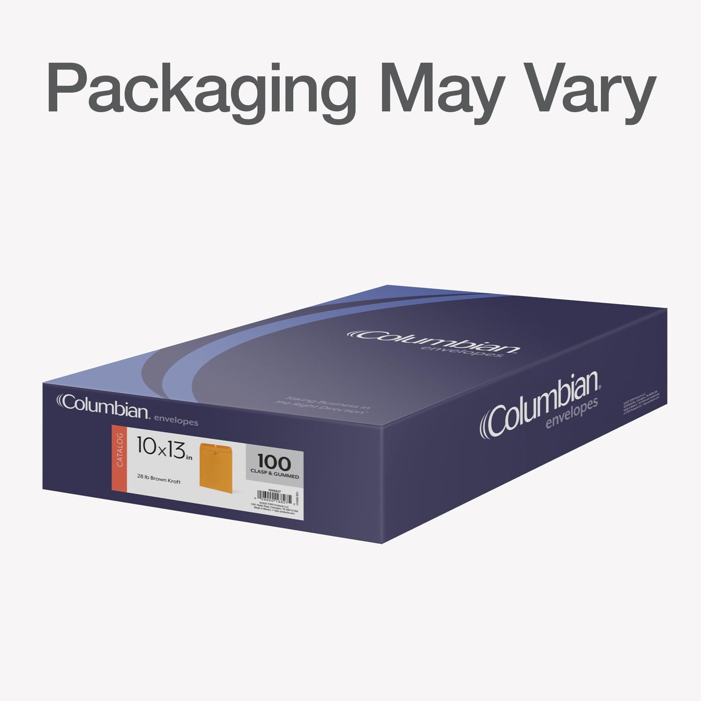 Columbian Clasp Envelopes, Heavy-Duty Brown Kraft, Secure Metal Clasp and Gummed Seal, Large Mailing Envelopes, 10" x 13", 100 per Box (1016827)
