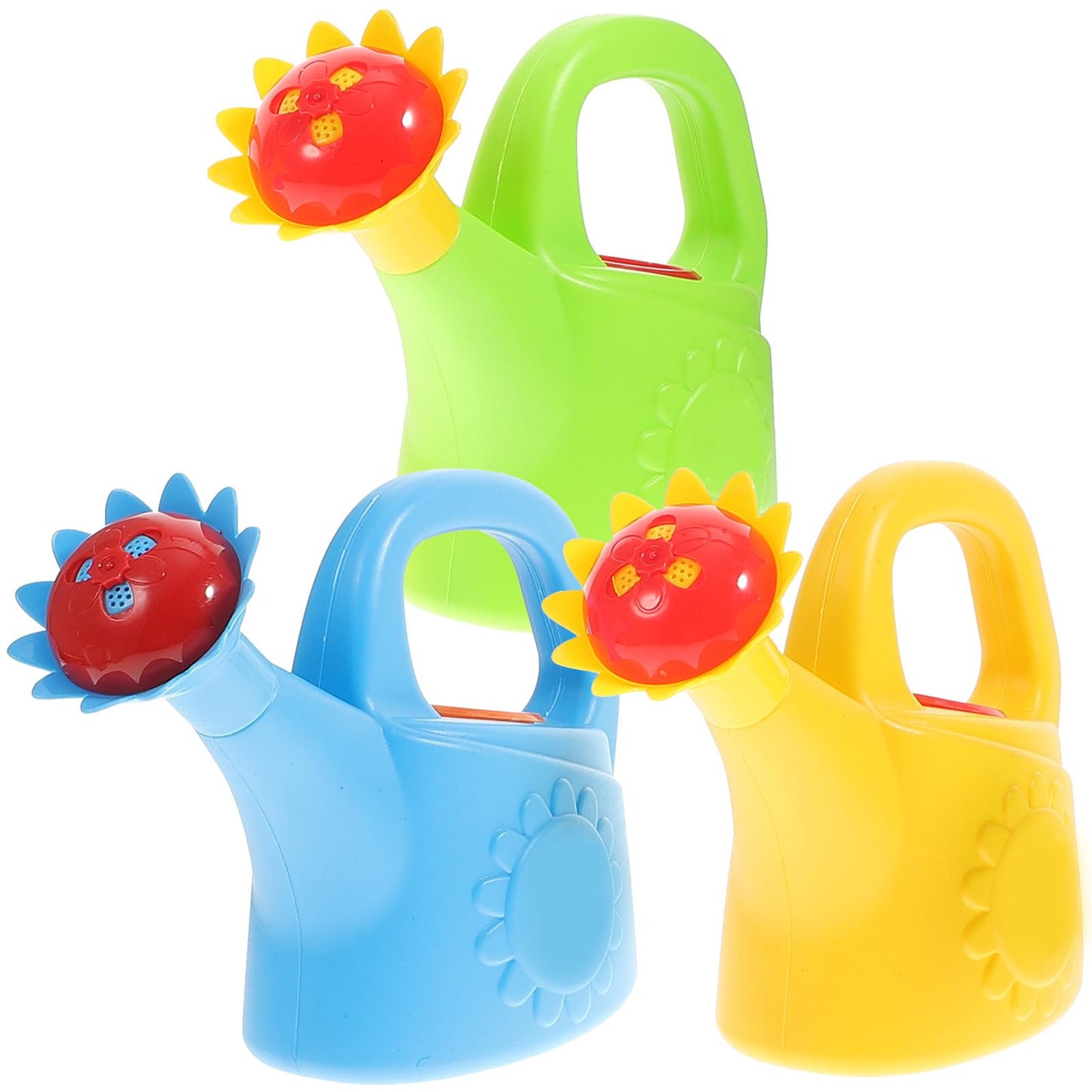 3 Pcs Kids Watering Can Toys, Mini Plastic Watering Can, Play House Garden Flower Water Pot for Toddlers, Outdoor Bath Beach Sand Toys (Random Color)