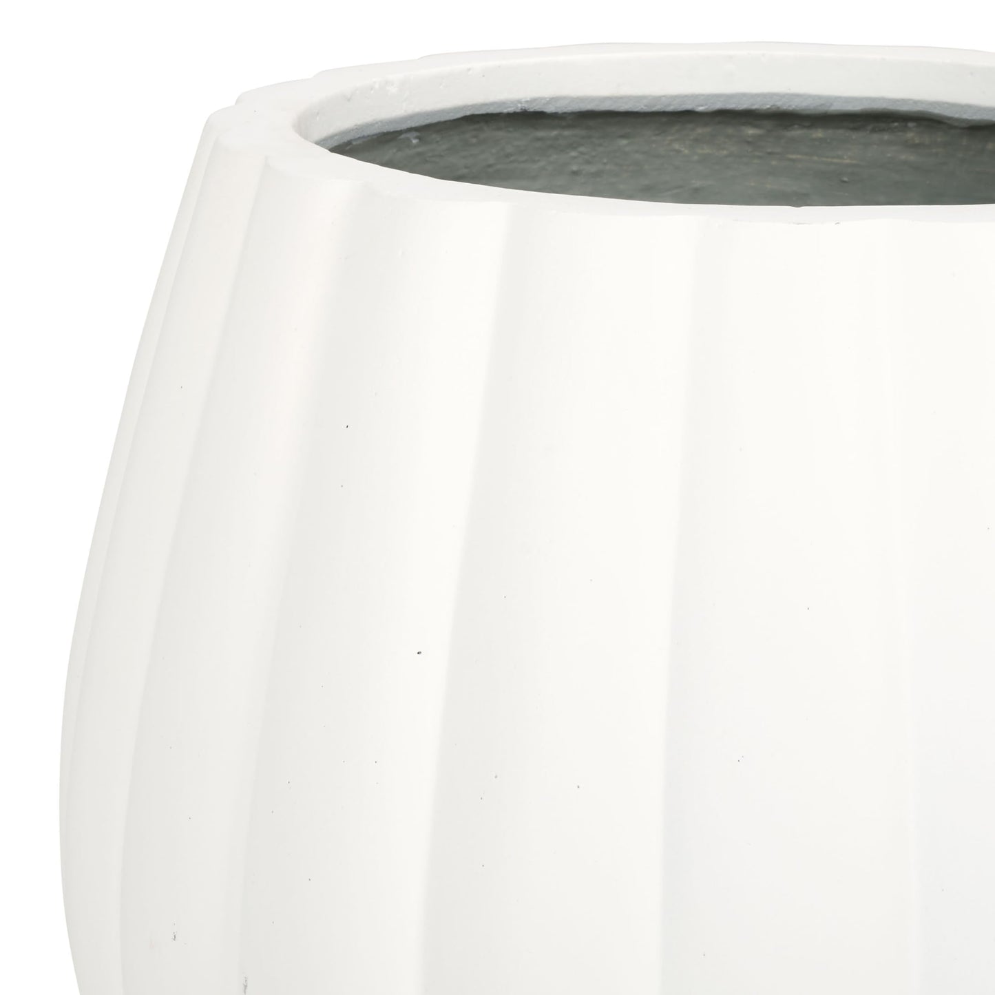 SAFAVIEH Outdoor Patio Furniture Kaston White Concrete Ficonstone Planter Pot (Fully Assembled)
