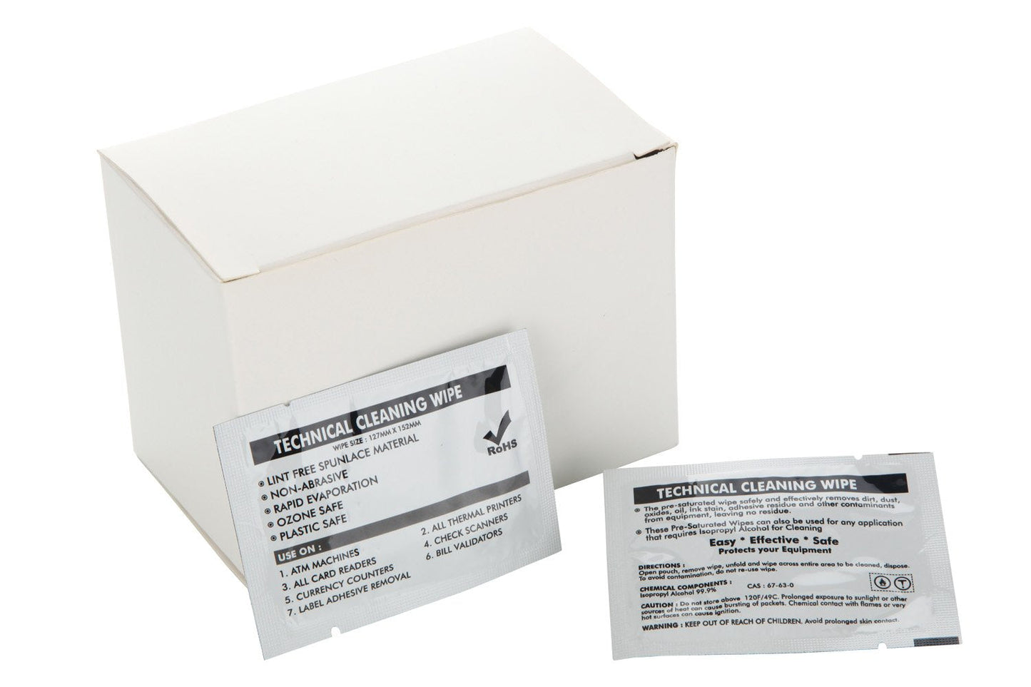 Cleanmo Large Non Woven Wipe,Surface Clean Phone/Wheel/Window,40/Box