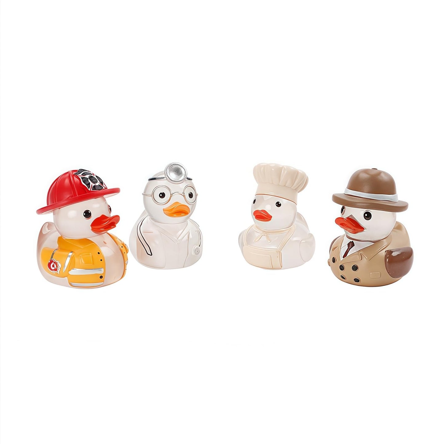 OYL Resin Chef Duck Figurine Everyday Hero Small Collectible Statue Novelty Craft Decorative Ornament for Desktop Shelf Home Office Decor Gift