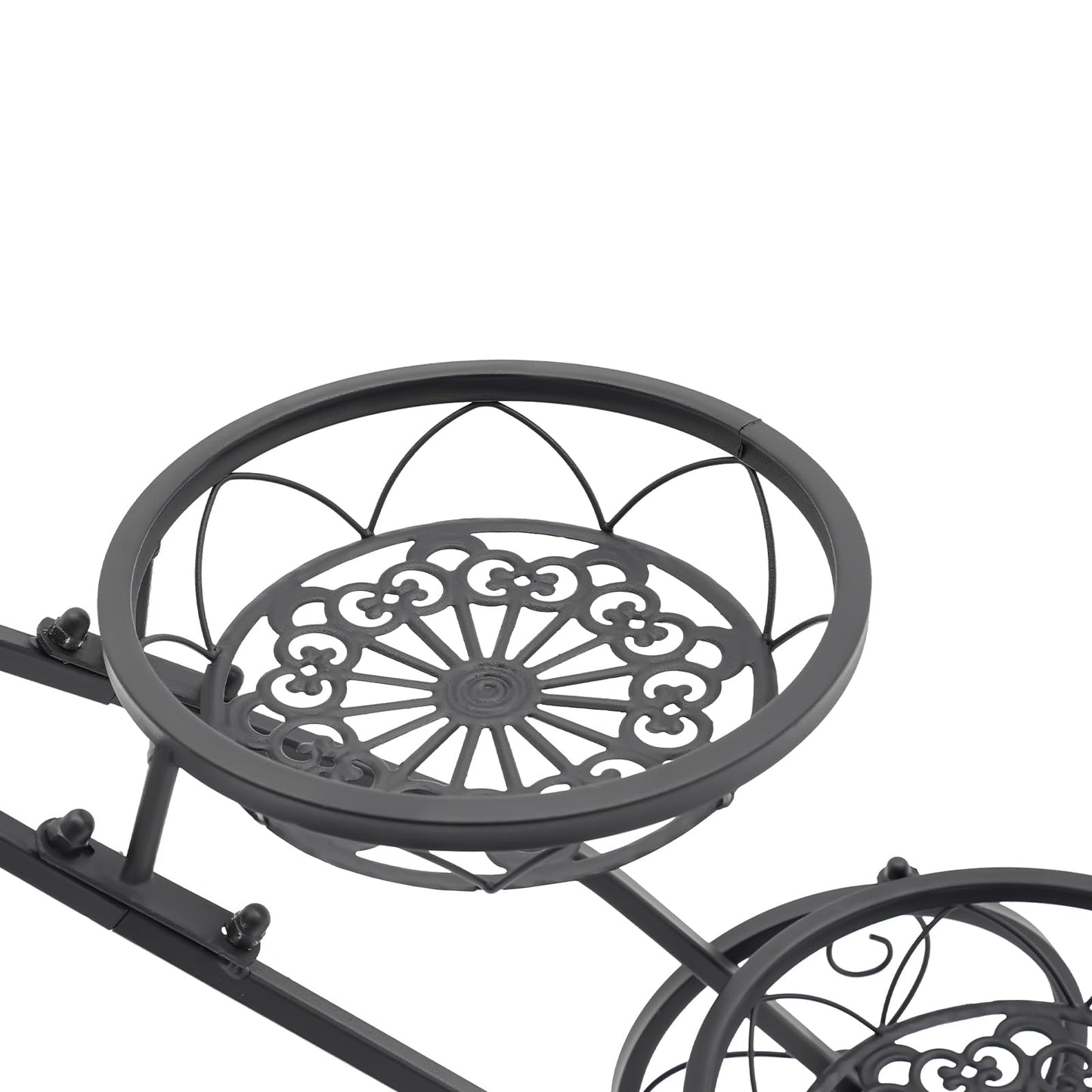 DOONARCES 3 Pots Tricycle Plant Stand Iron Tricycle Shape Black Planter Rack Flower Holder Indoor Outdoor Floral Displaying Rack for Home Garden Patio Decor DIY (Black)