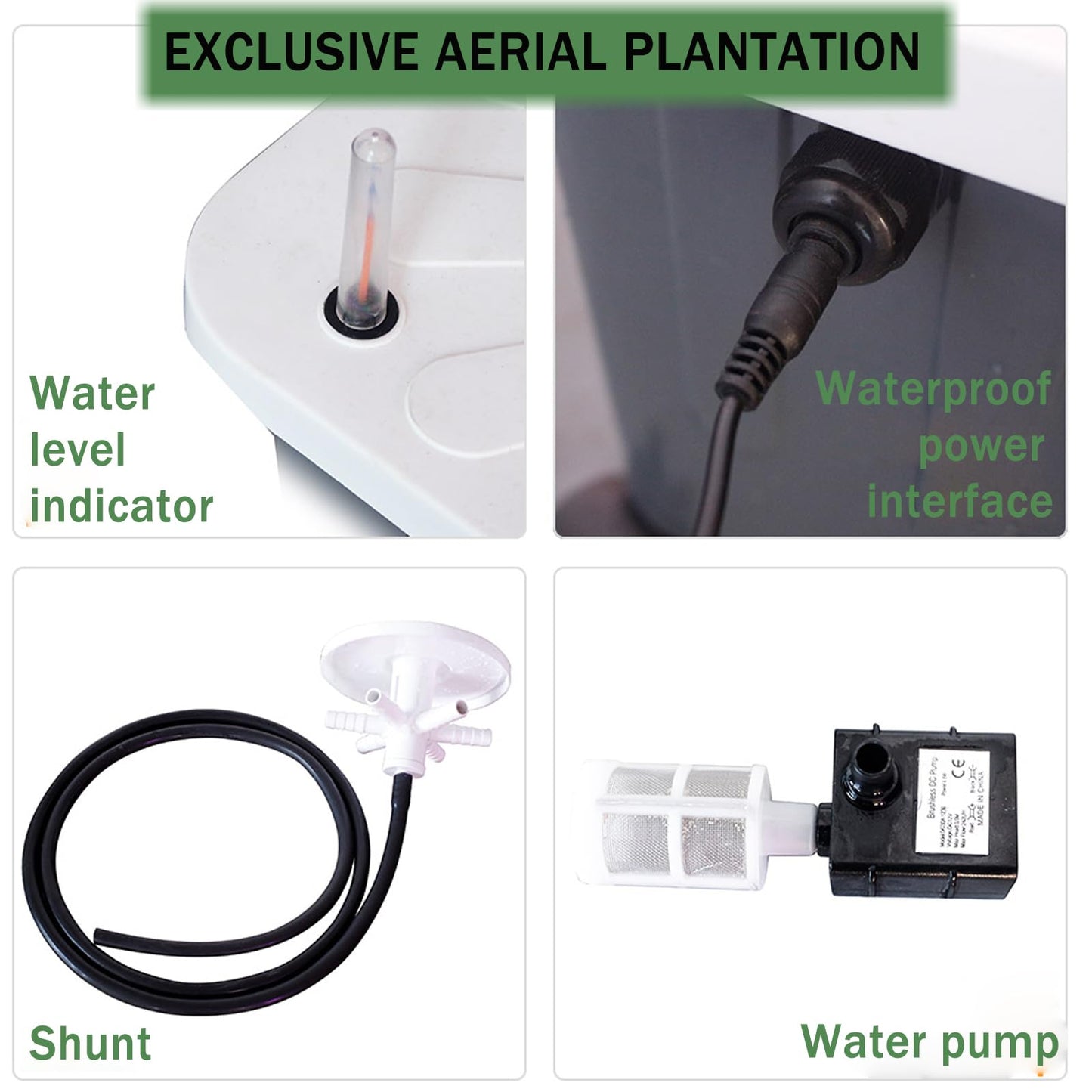 JPWDDWYT Hydroponics Tower Indoor Growing System Vertical Garden Planter Indoor Smart Garden Kit with Pump and Movable Water Tank Vegetable Plant Gift for Gardening Lover 35-Plants(White)