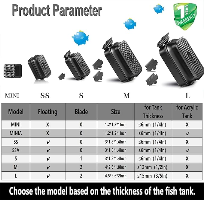 Carefree Fish Aquarium Super Strong Small Magnetic Cleaner for Glass Fish Tank Magnet Brush Floating