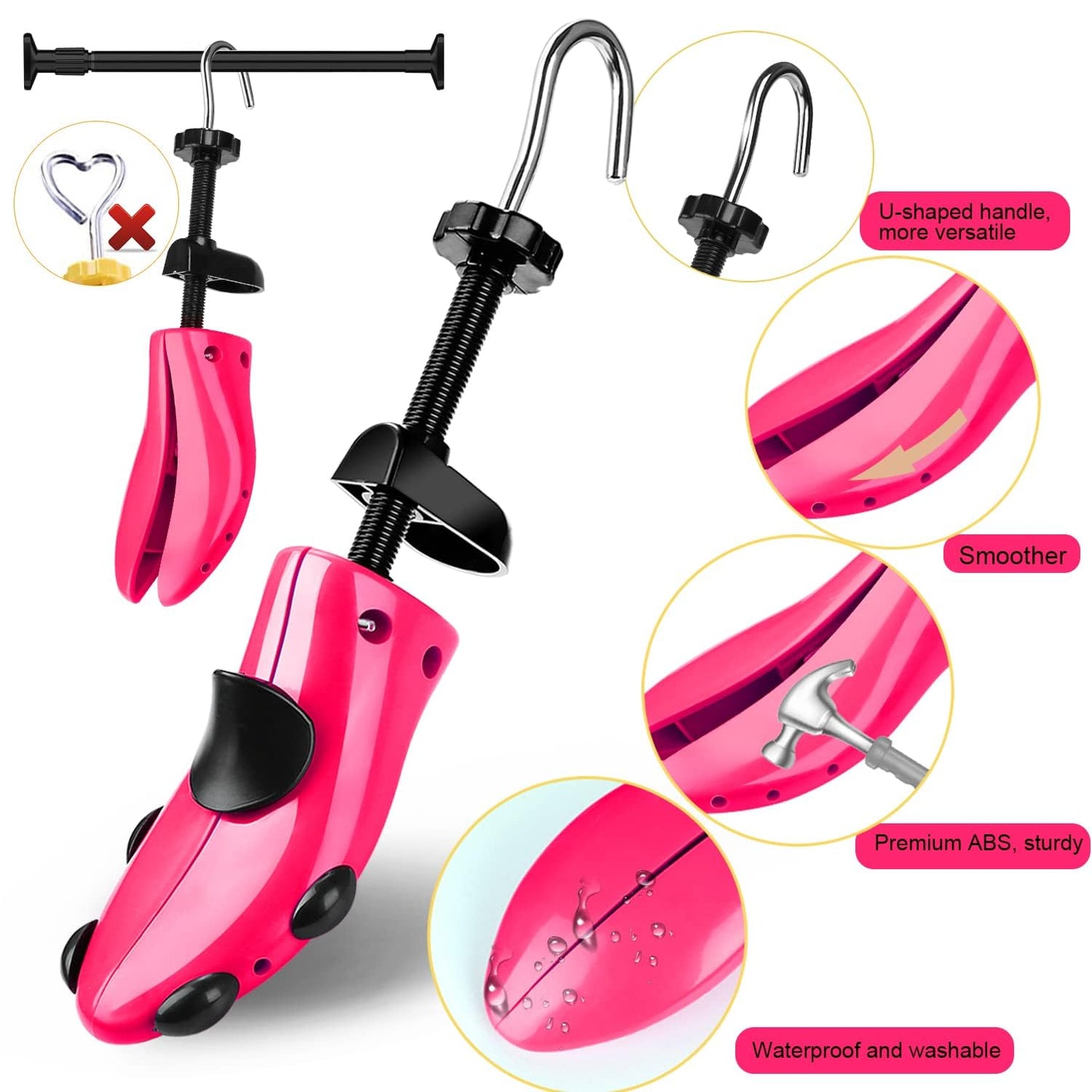 eachway Shoe Stretcher Shoe Trees,Adjustable Length & Width for Men and Women(For Women's 5.5-10