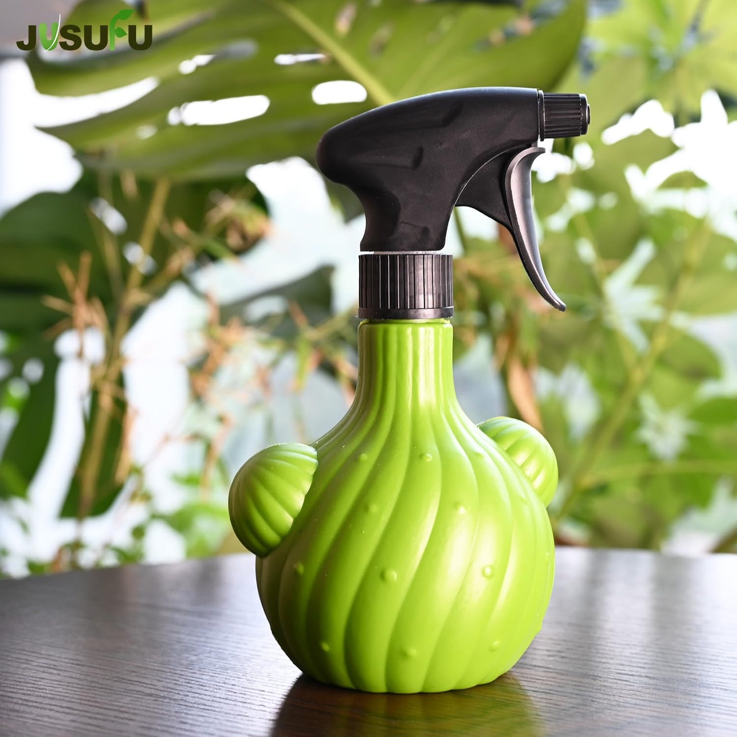 JUSUFU Plant Mister Spray Bottle,Spray Bottle for Indoor and Gardens, Continuous Water Mist Sprayer for Plants, Flowers, Cleaning (green 500ml/17oz)