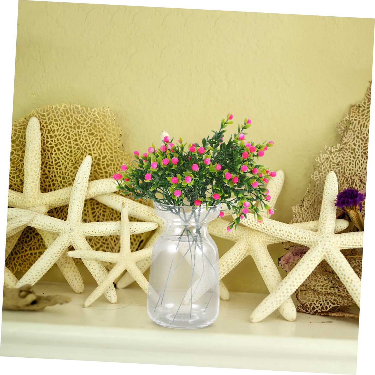 GLEAVI Clear Glass Vase for Hydroponics and Floral Arrangements Elegant Desktop Decorative Centerpiece for Home and Office for Plant Container and Terrarium Display