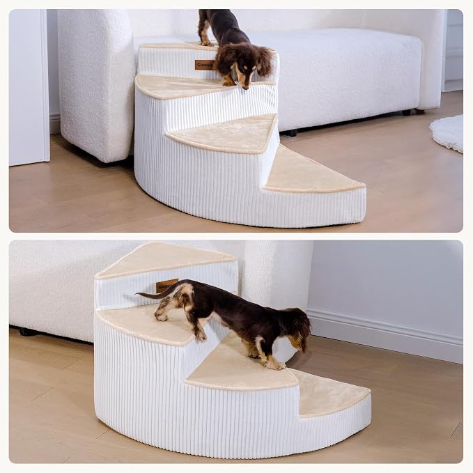Spiral Dog Stairs for Small Dogs, Waterproof Pet Step for Chair, Sofa and Bed with Non-Slip Bottom