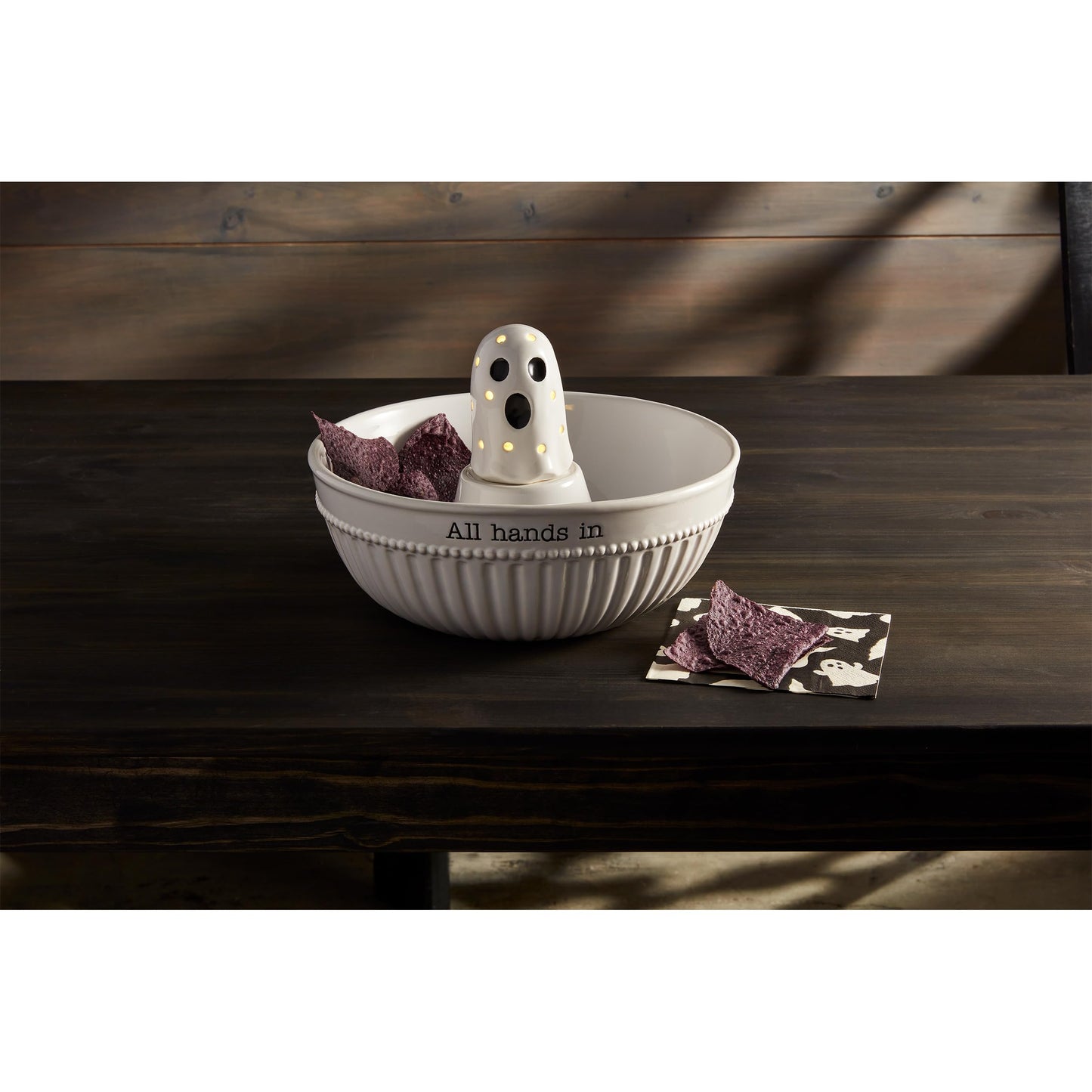 Mud Pie Ghost Led Sitter