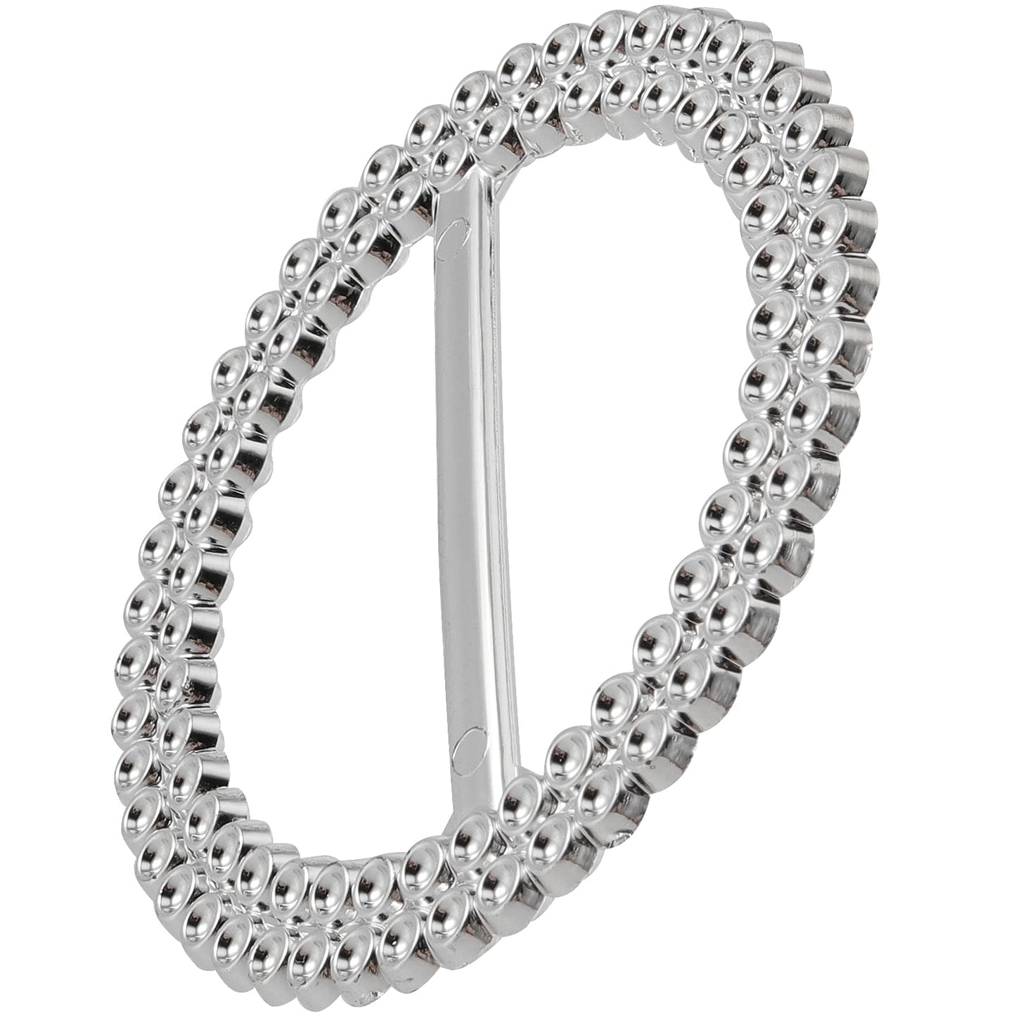 HAKZEON 200 PCS 2.5 Inch Silver Chair Sashes, Round Chair Sash Buckles, Acrylic Rhinestone Ribbon Buckle, Chair Sash Ribbon Slider for Wedding, Party, Banquets, Home, Craft