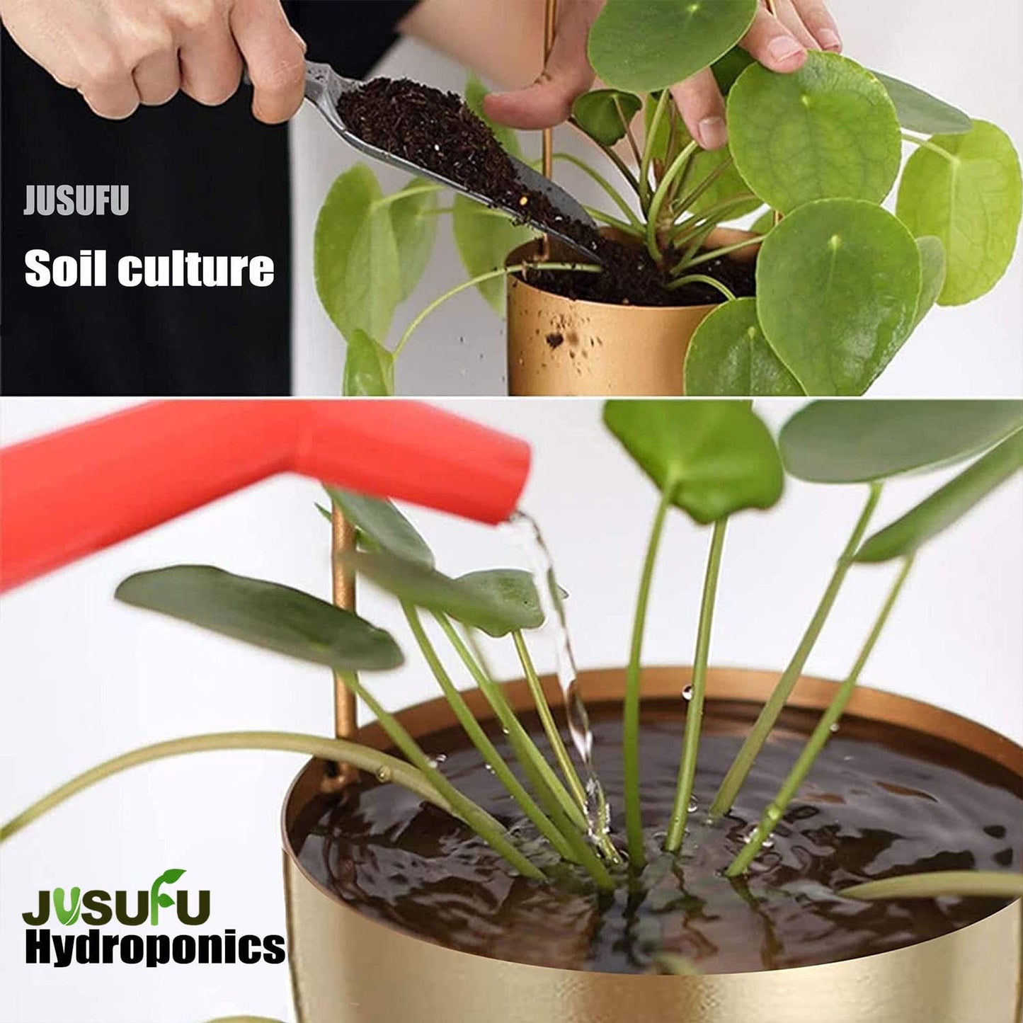 JUSUFU Metal Hanging Planters, Gold Hanging Planters for Indoor & Outdoor Plants, No Plant incld(Gold)