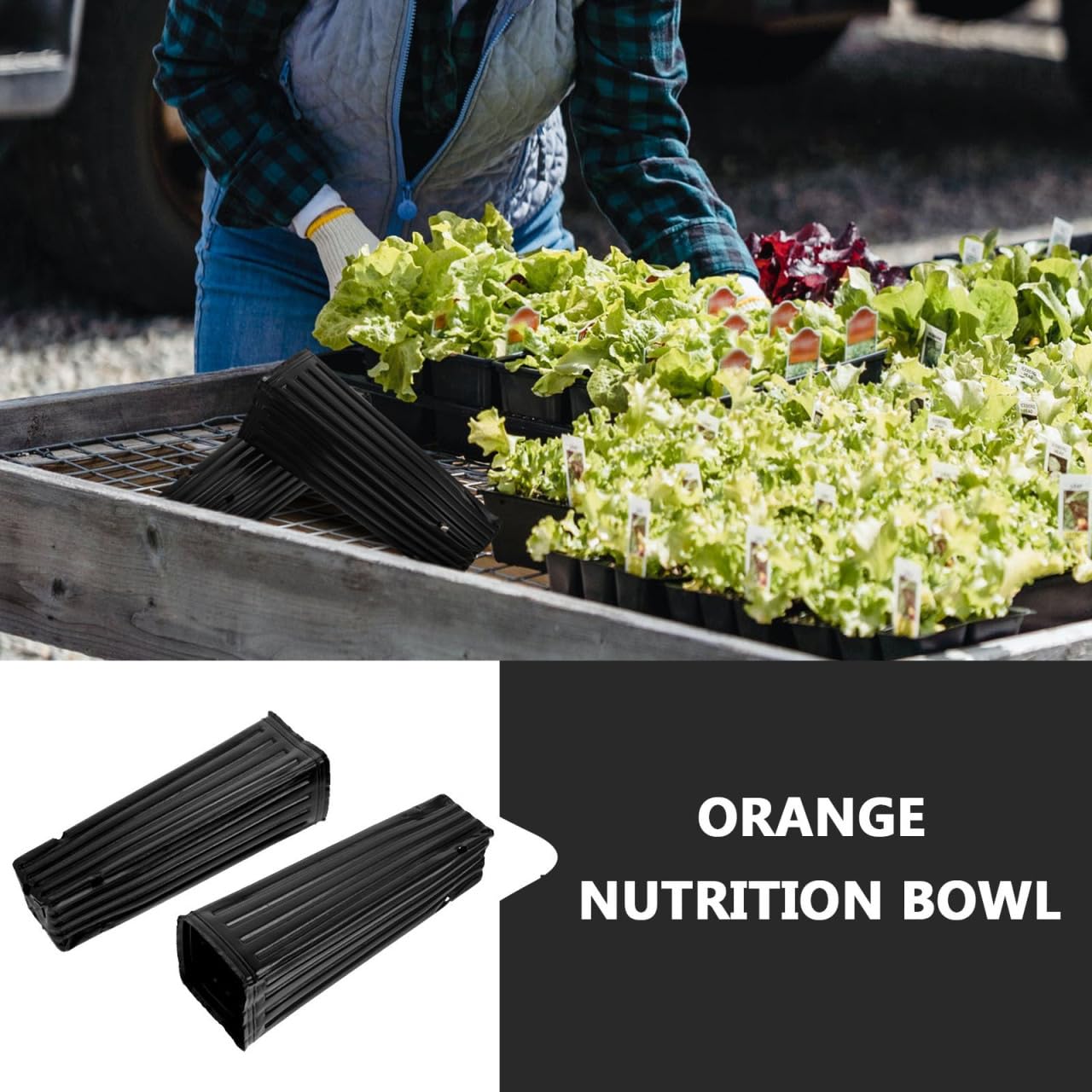 Alasum Durable Seedling Nursery Grow Bags 11.81X3.93X3.93In - Breathable Planting Pouches for Vegetables Flowers and Saplings - Lightweight Garden Grow Bags with High Water Permeability for Indoor Out
