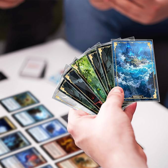 1000 Counts Card Sleeves, Matte Clear Card Sleeves Deck Card Protectors, Trading Card Sleeve Fit for MTG, Baseball, Sports, Game Cards (Matte Clear)