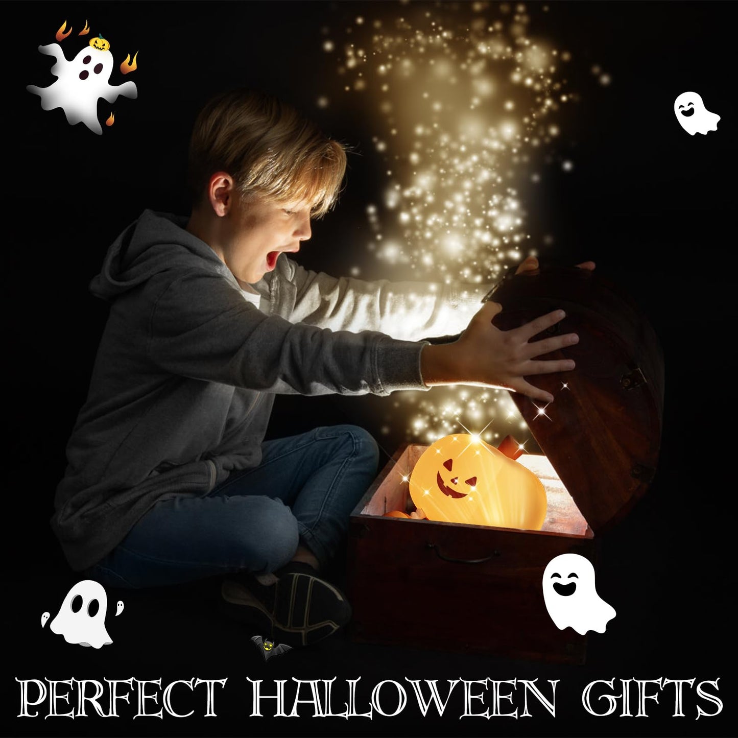 Gefaxi Pumpkin Night Light for Kids Cute Jack O Lantern Halloween Decor Nightlight for Baby Nursery Toddler Squishy Pumpkin Lights Cordless Rechargeable Dimmable Silicone Bedside Lamp Halloween Gifts