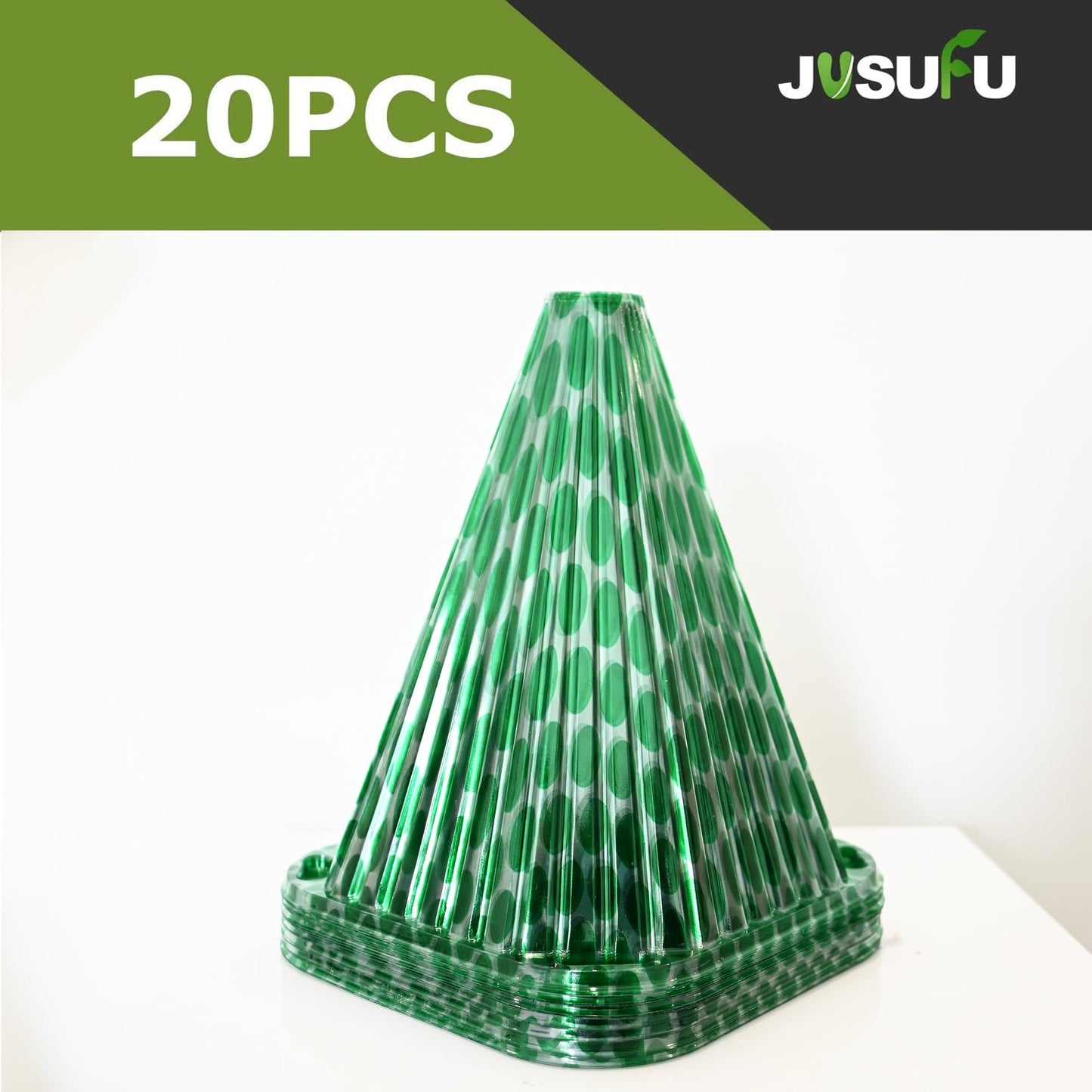 JUSUFU Garden Cloches for Plants,20 Pack Plant Covers Reusable Plant Bell Cover Protects Plants from Birds, Frost,Snails Etc.