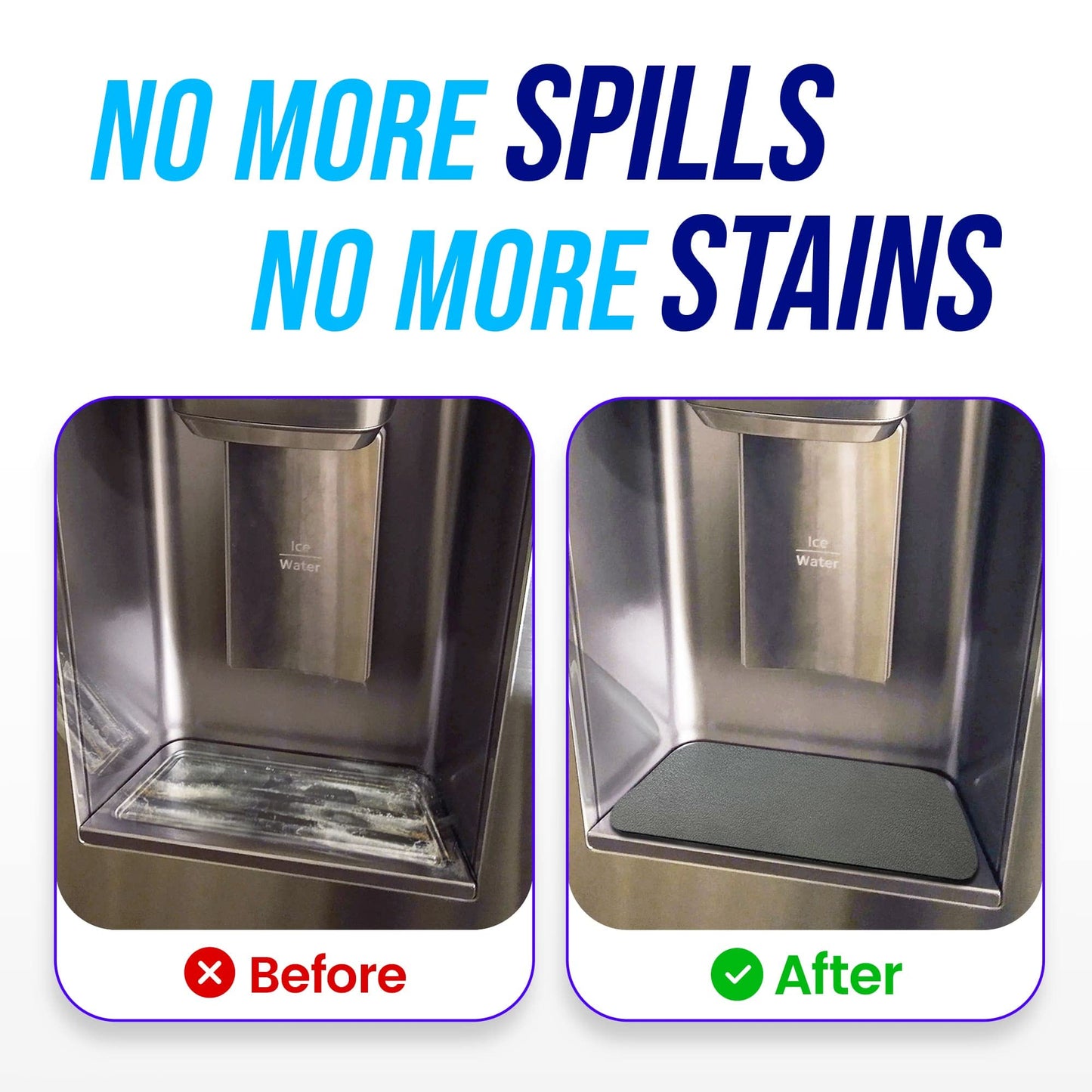 Refrigerator Drip Catcher for Water Tray, Absorbent Pad for Refrigerator Drip Tray, Protects Water Spills, No More Water Stain (Rectangular)