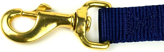 Country Brook Petz - Deluxe Nylon Dog Collar and Leash - 10+ Cool Colors (1 Inch, Extra Large, Navy Blue)