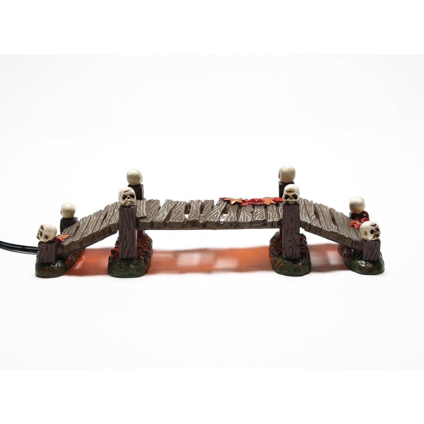 Department 56 Village Collection Accessories Halloween Haunted Boardwalk Bridge Landscape Lit Figurine, 7.1 Inch, Multicolor