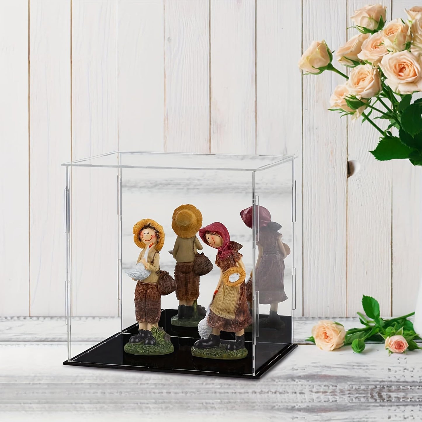 Mineral Crystal Collectibles Acrylic Display Box, Square Holder Organizer Showcase Shelves for Reception Decoration Box, Graduation Keepsake, Party Favor, 35x60x65cm/14x24x26in