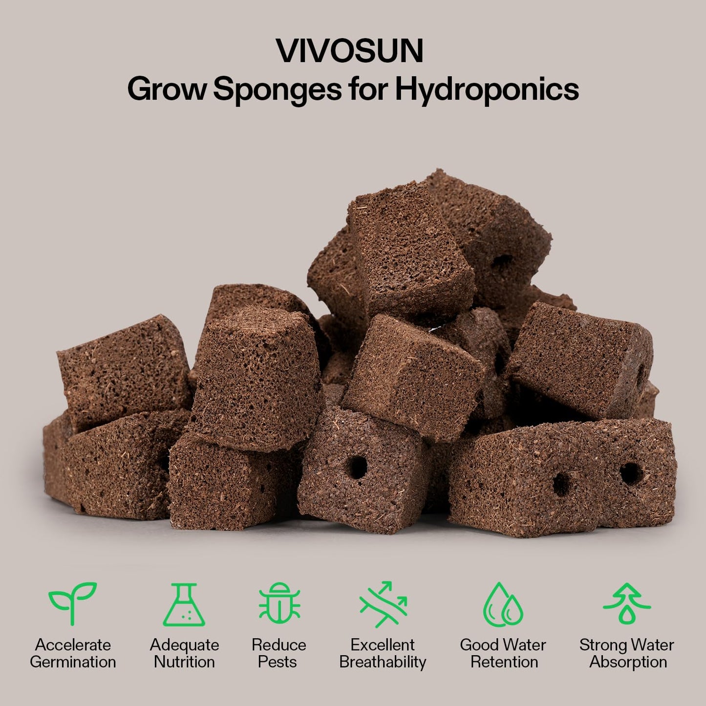 VIVOSUN Wall-Mounted Hydroponic Grow Kit, 1 Layers 36 Plant Sites 4 Food-Grade PVC-U Pipes Hydroponics Planting System with Water Pump, Pump Timer, Nest Basket and Sponge for Leafy Vegetables