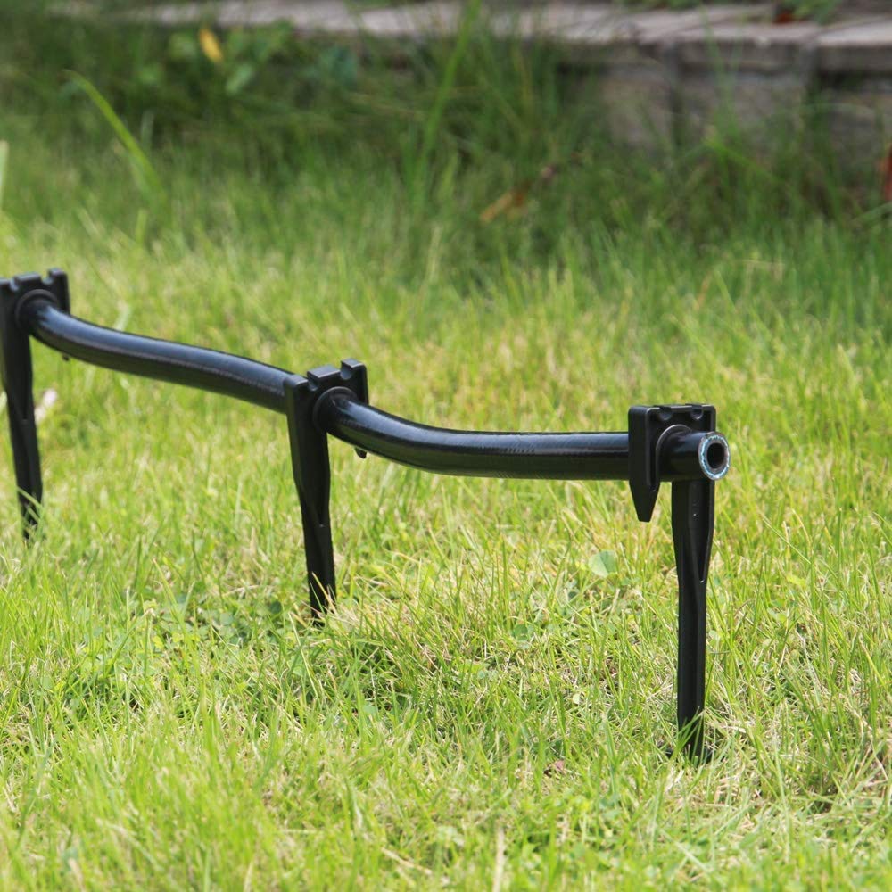 28PCS Soaker Hose Stakes Garden Hose Stake Hose Holder Stake Hose Guide Stake Water Hose Stake1/2inch 1/4inch 5/32inch Black