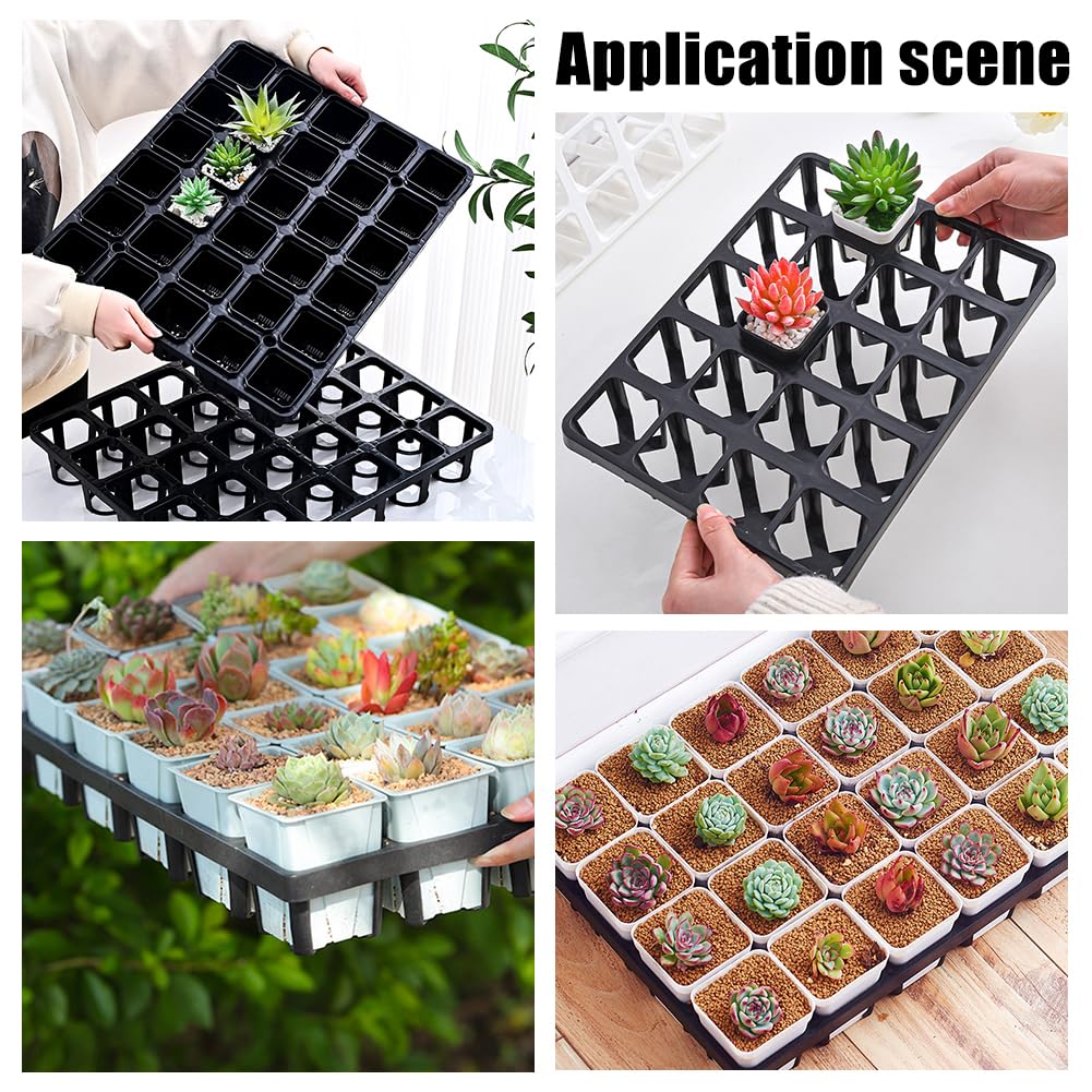 WADORN 10 Pack Plastic Pot Holder Plant Stands, Small Potted Plant Stands with 24 Holes Plant Stand Indoor and Outdoor for Vegetation Flower Pot Grow Drainage for Avoiding Rot and Damage on Patio and Deck