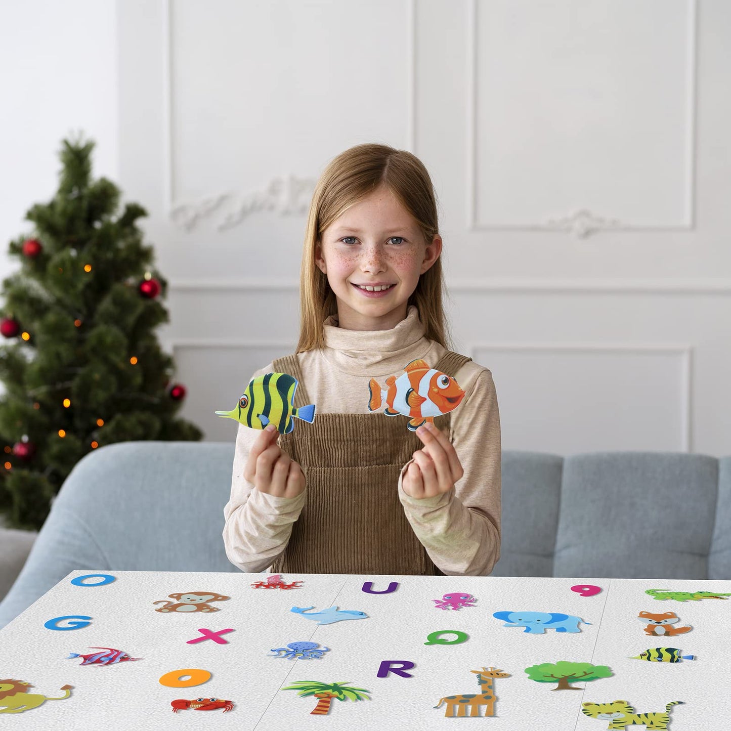 BXI 30 Pcs Ocean Felt Board Story Pieces Set for Toddlers, Preschool & Kindergarten, Precut Felt Marine Life Figures for Preschool Crafts Activity Early Learning Storytelling