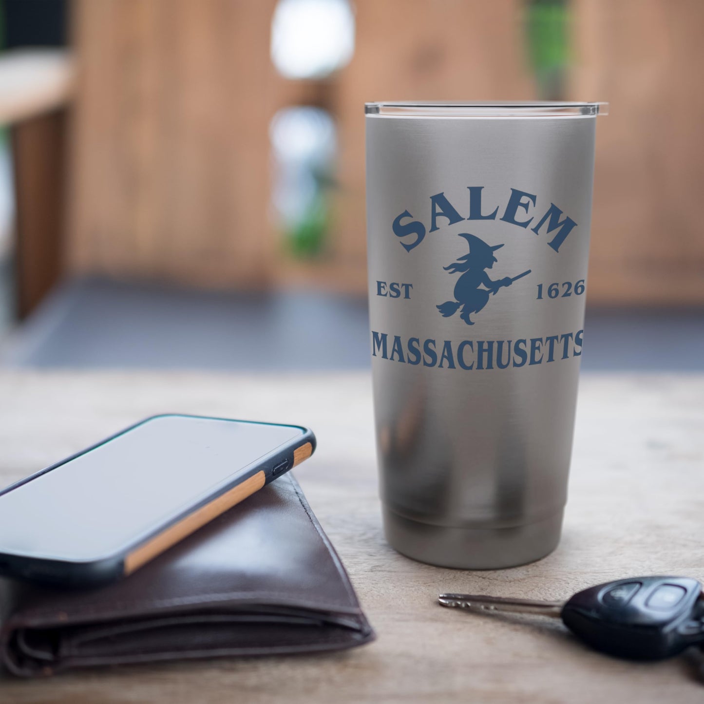 Salem Massachusetts Witch Vintage Halloween EST 1626 spooky Stainless Steel Insulated Tumbler